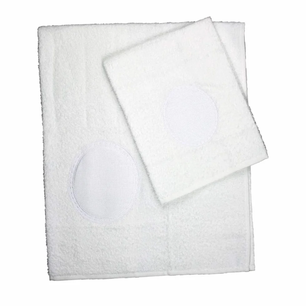 MAGIE DI CASA Par de Toallas Algodón Blanco Talla única Bordar