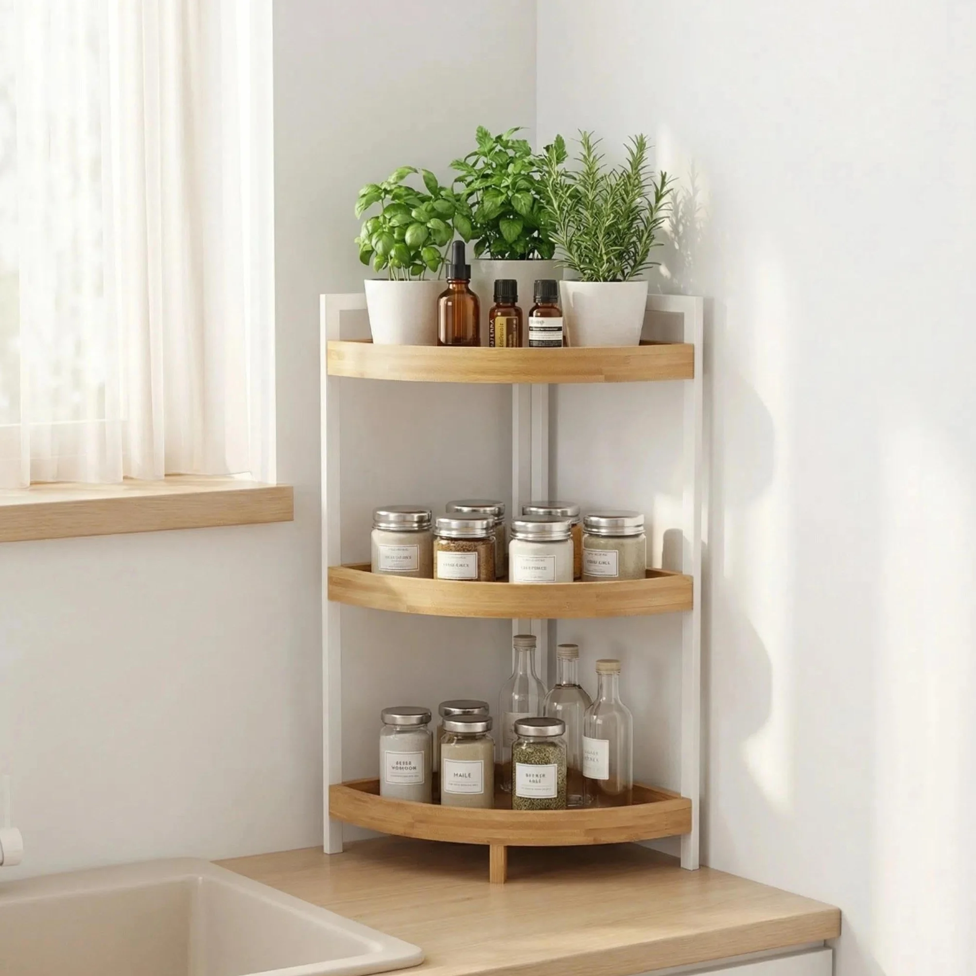 XZ-22171-1 Estantería de Pared con Diseño Ajustable, Organizador Multiusos para Hogar y Oficina(24 * 24 * 65)