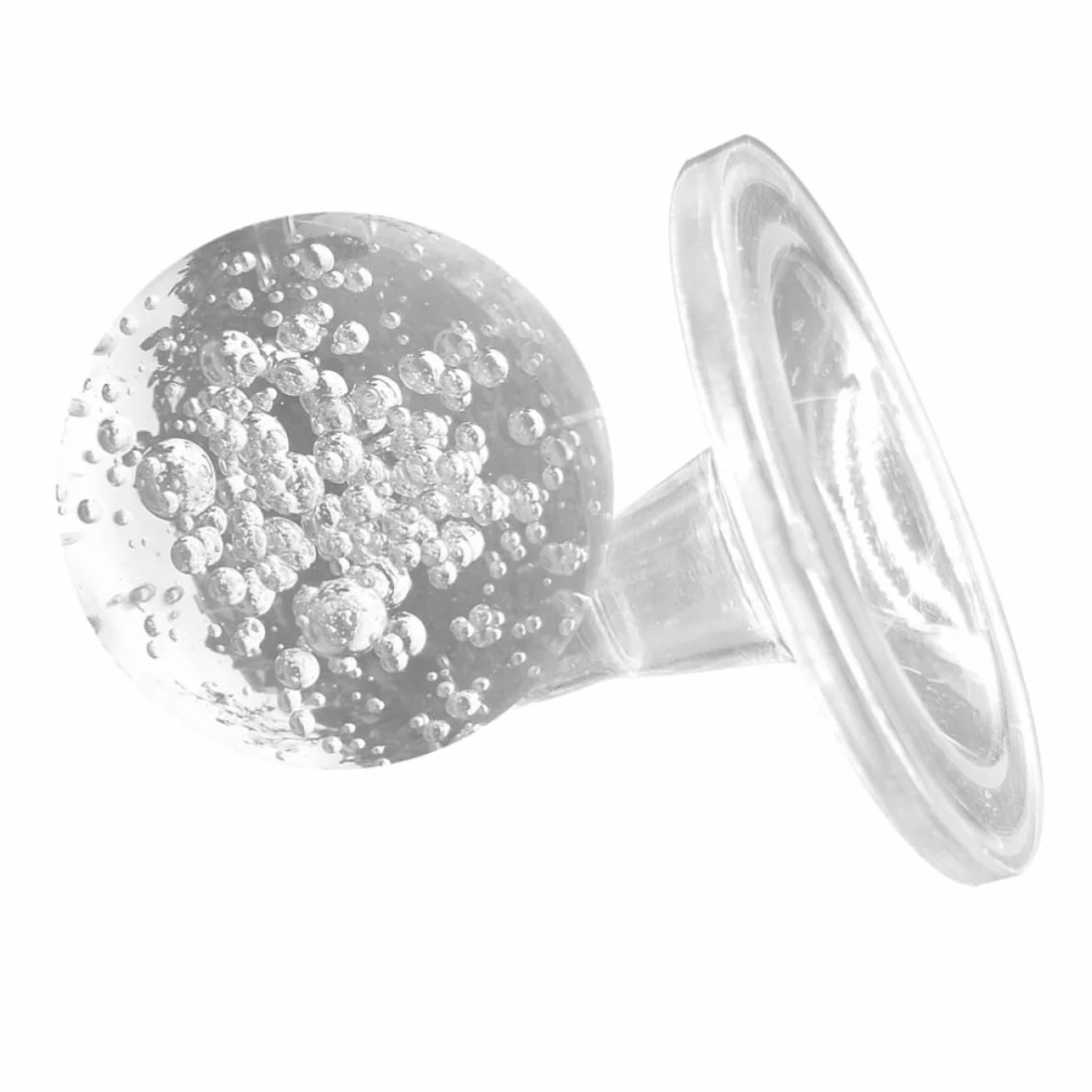 VICASKY Bola de Cristal con Soporte para Fuente de Agua con Burbujas de 3.1 Pulgadas Decoración Elegante de Cristal y Plástico para Interiores y Espacios Comerciales