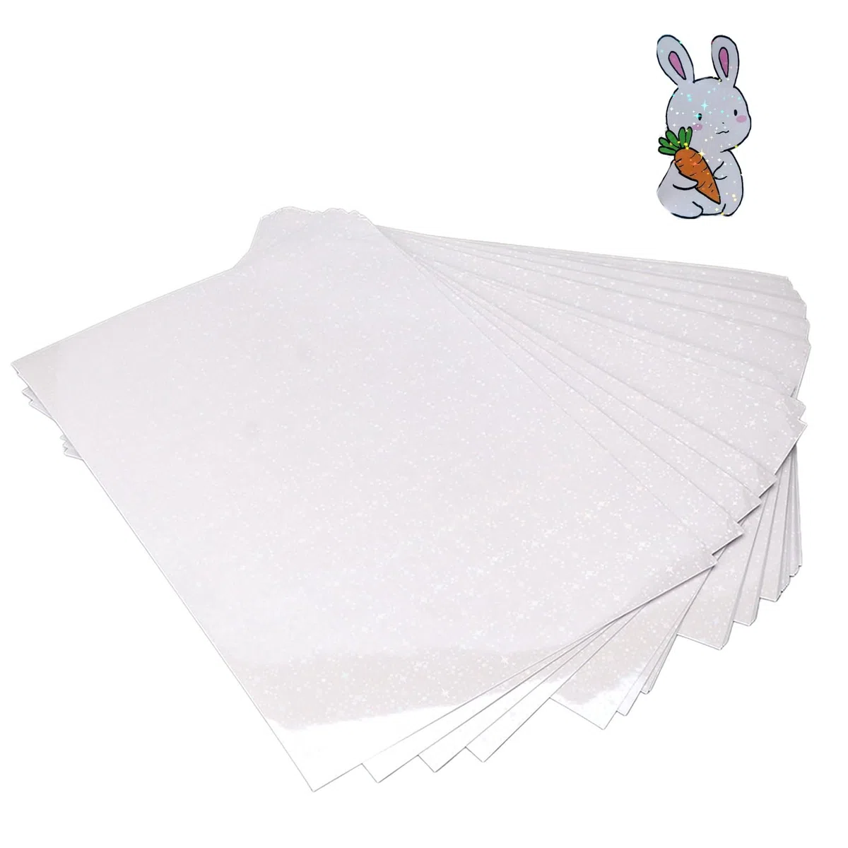 50 Hojas Hoja Laminada en Frío Holográfica Cortable Impermeable Resistente a Arañazos Hojas de Laminación en Frío A4 para Insignia Tipo 2 Impermeable con Patrones de Arco Iris (Type 2)