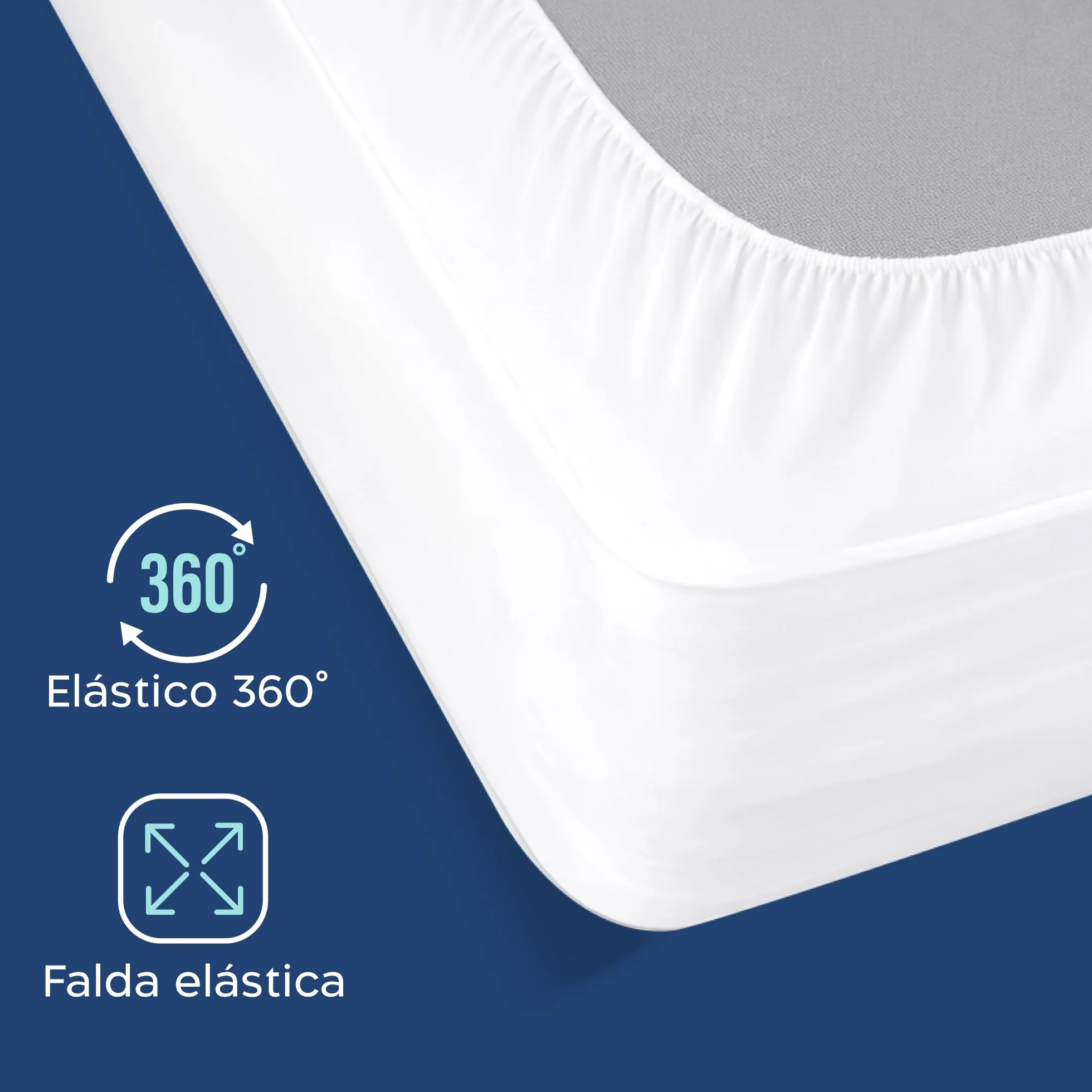 Twinzen Protector Colchon 180x200 cm Acolchado - Cubre Colchon con Goma Elástica en el Contorno, Solapa de hasta 40 cm - Oeko-Tex, No Impermeable