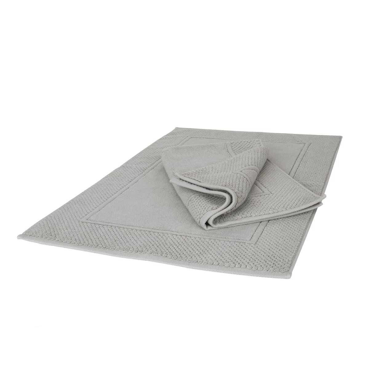 Ruggeri - Juego de 2 Alfombras de Baño 50x80 cm - 100% Algodón Extra Suave - Colección Let's Color! (Gris)