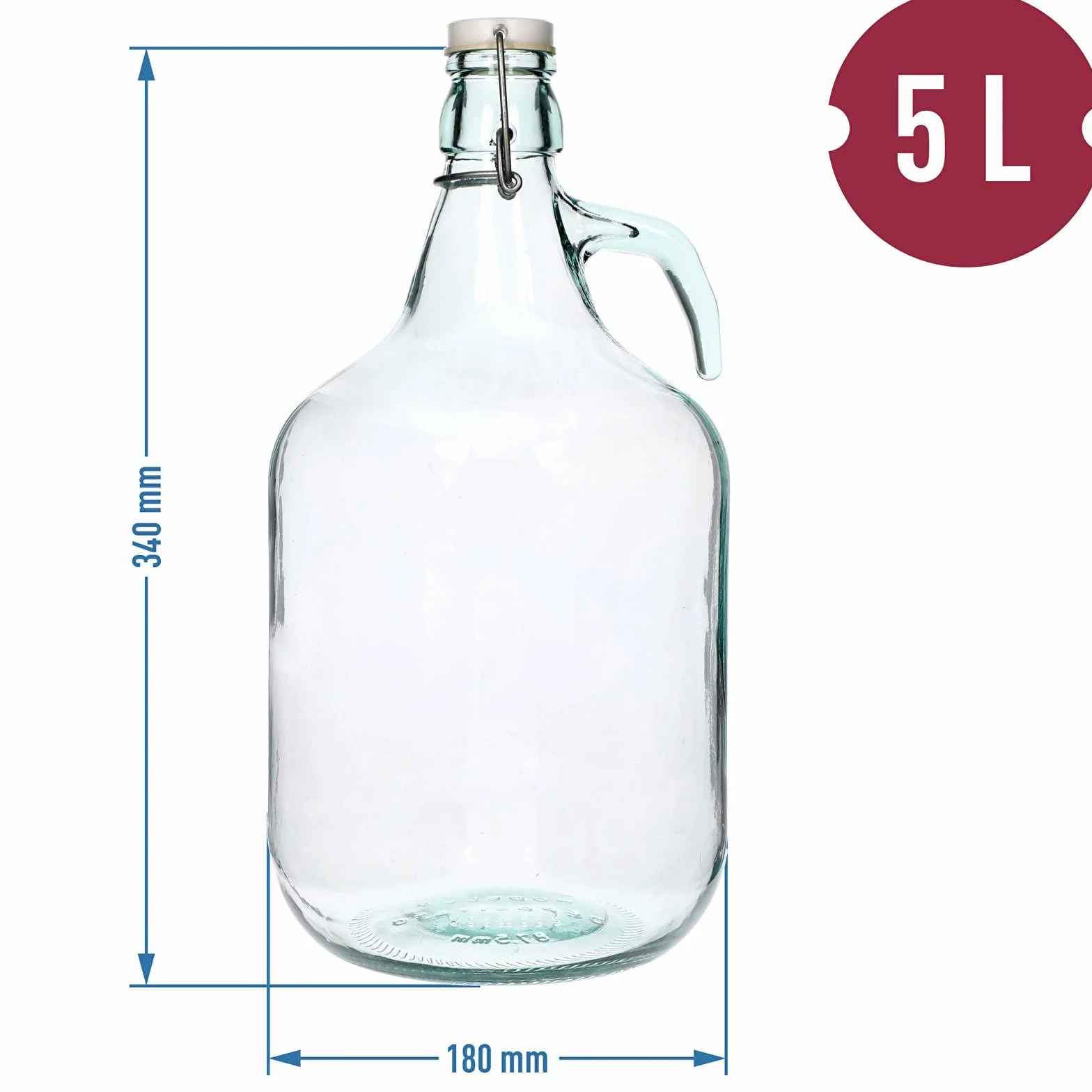 Botella de cristal 5 litros globo de fermentación Unbekannt