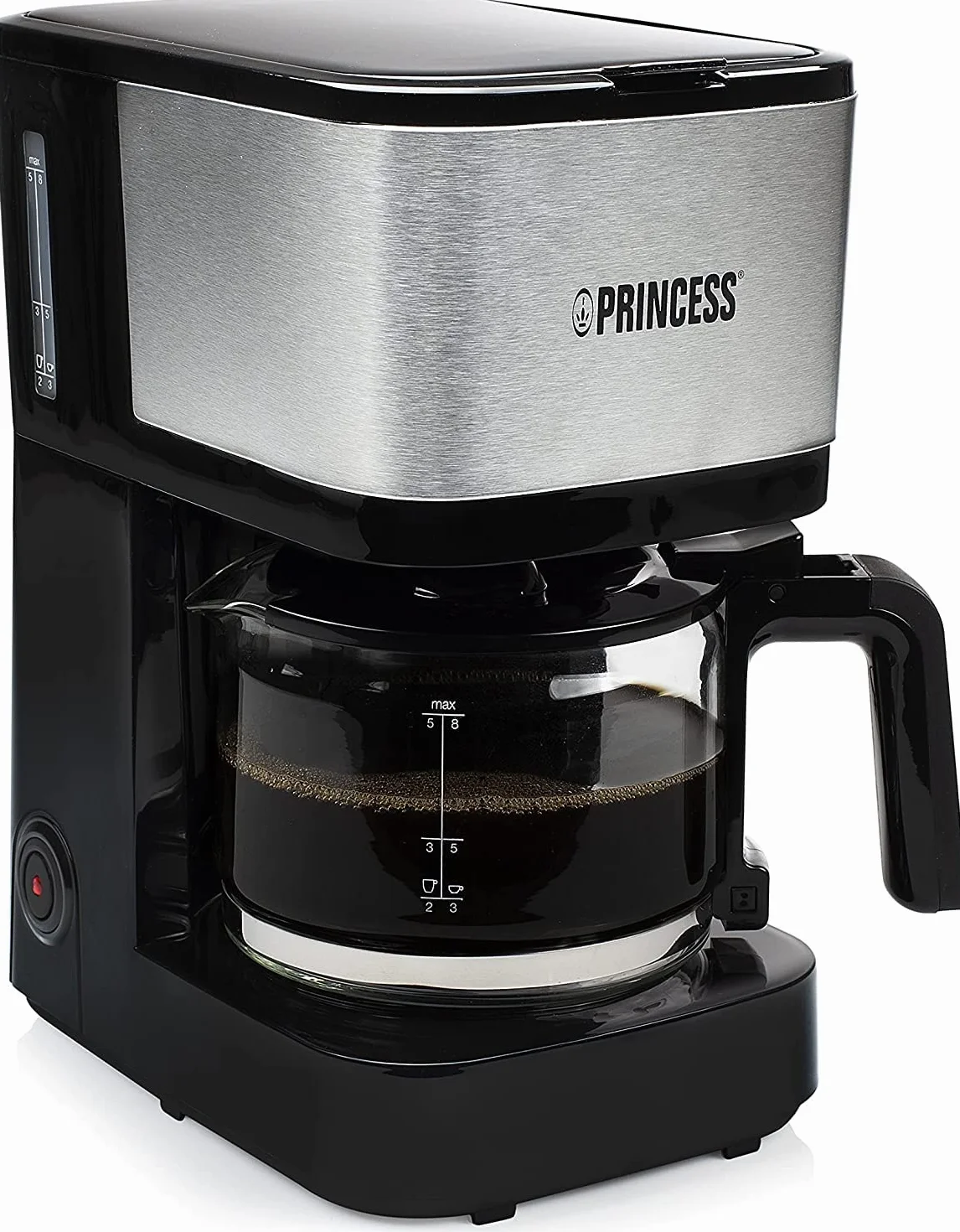 Princess 246030 Cafetera con Filtro Permanente Jarra Cristal 8 Tazas
