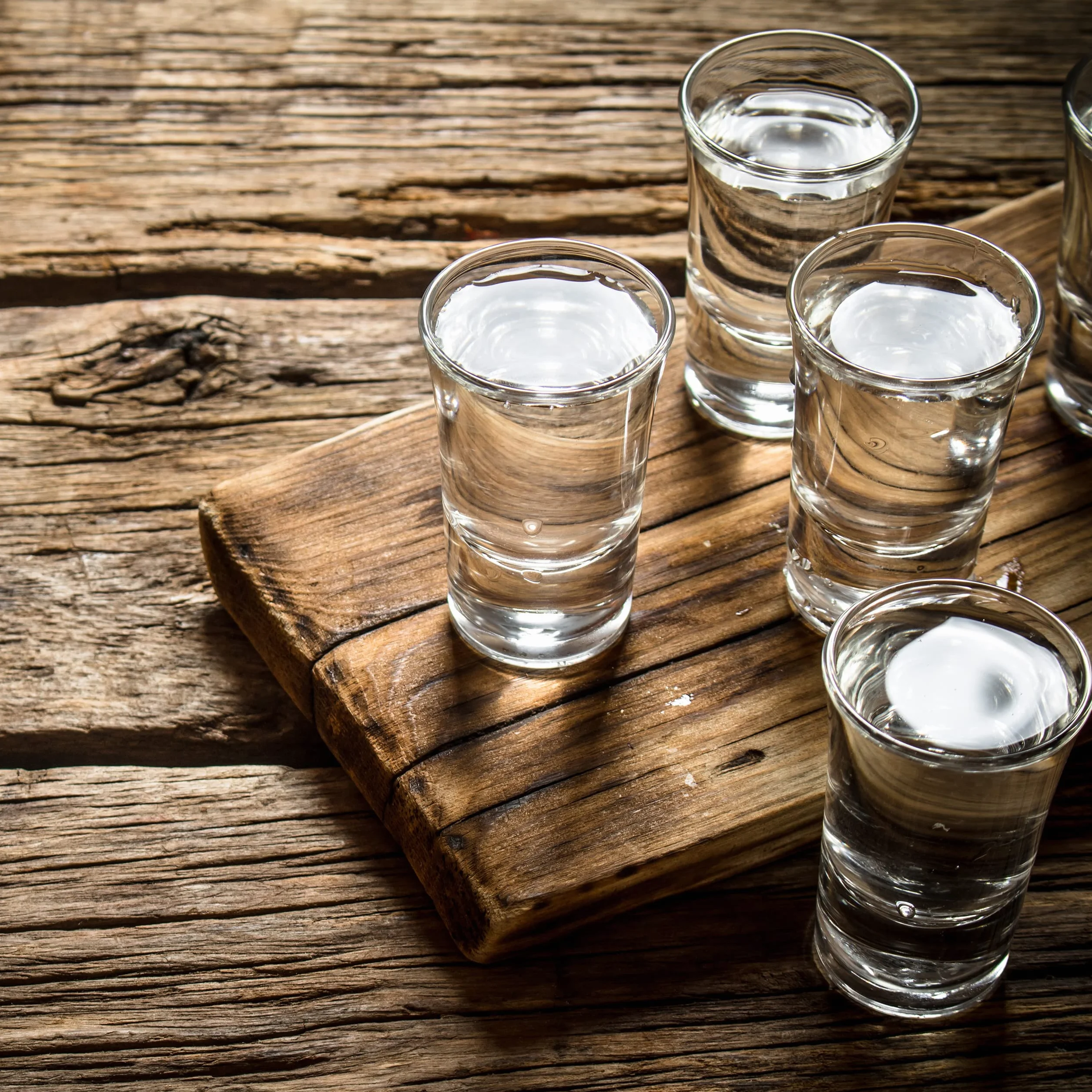 Relaxdays Set de seis vasos para chupitos, Juego de vasos para tequila, 4 cl, Apto para lavavajillas, Transparente