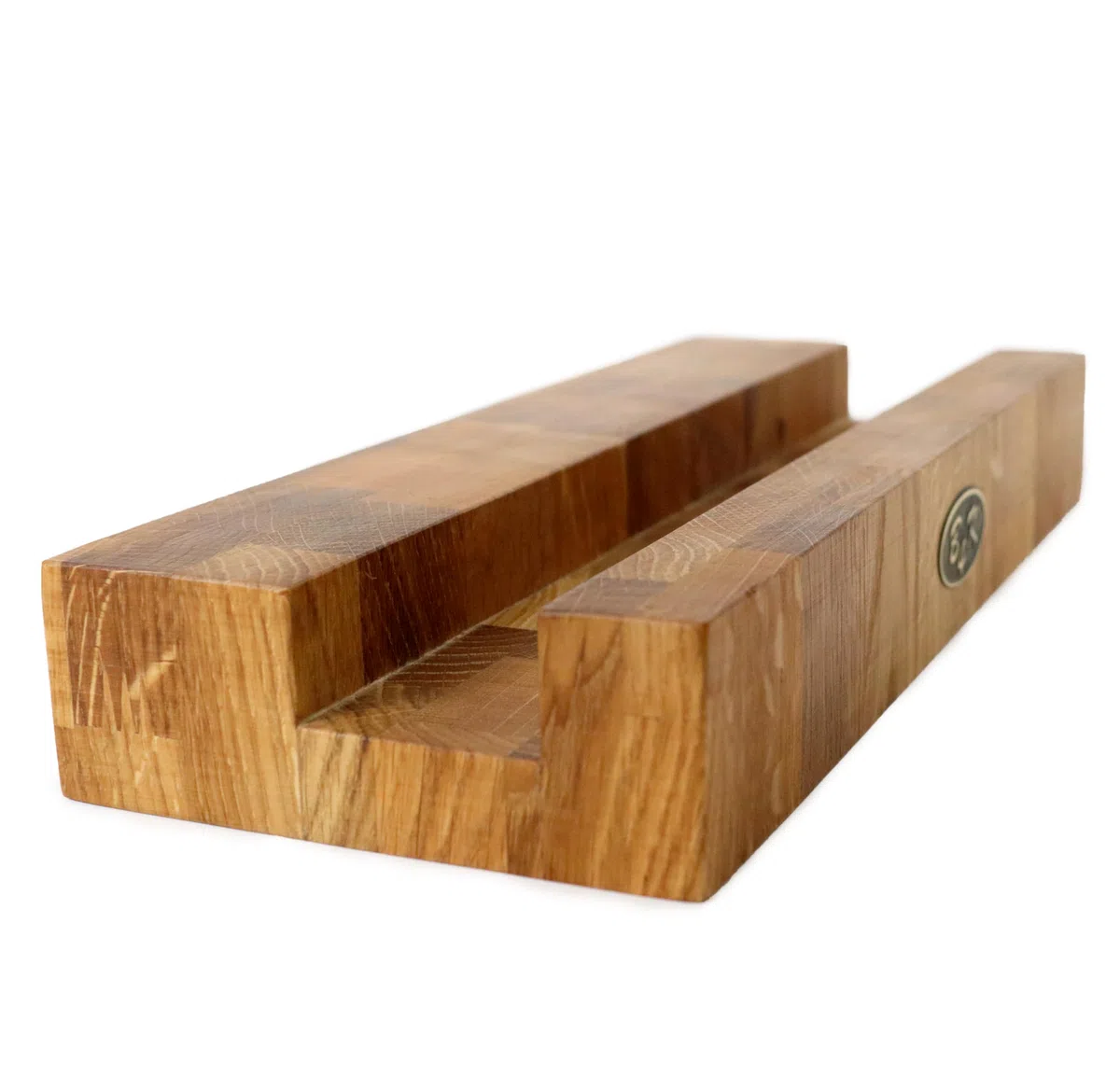 B4K Soporte para tabla de cortar de roble – Soporte estable para tablas de madera y bloque de cortar (4 cm de grosor) | Antideslizante y duradero | Diseñado para tablas de 4 cm de grosor
