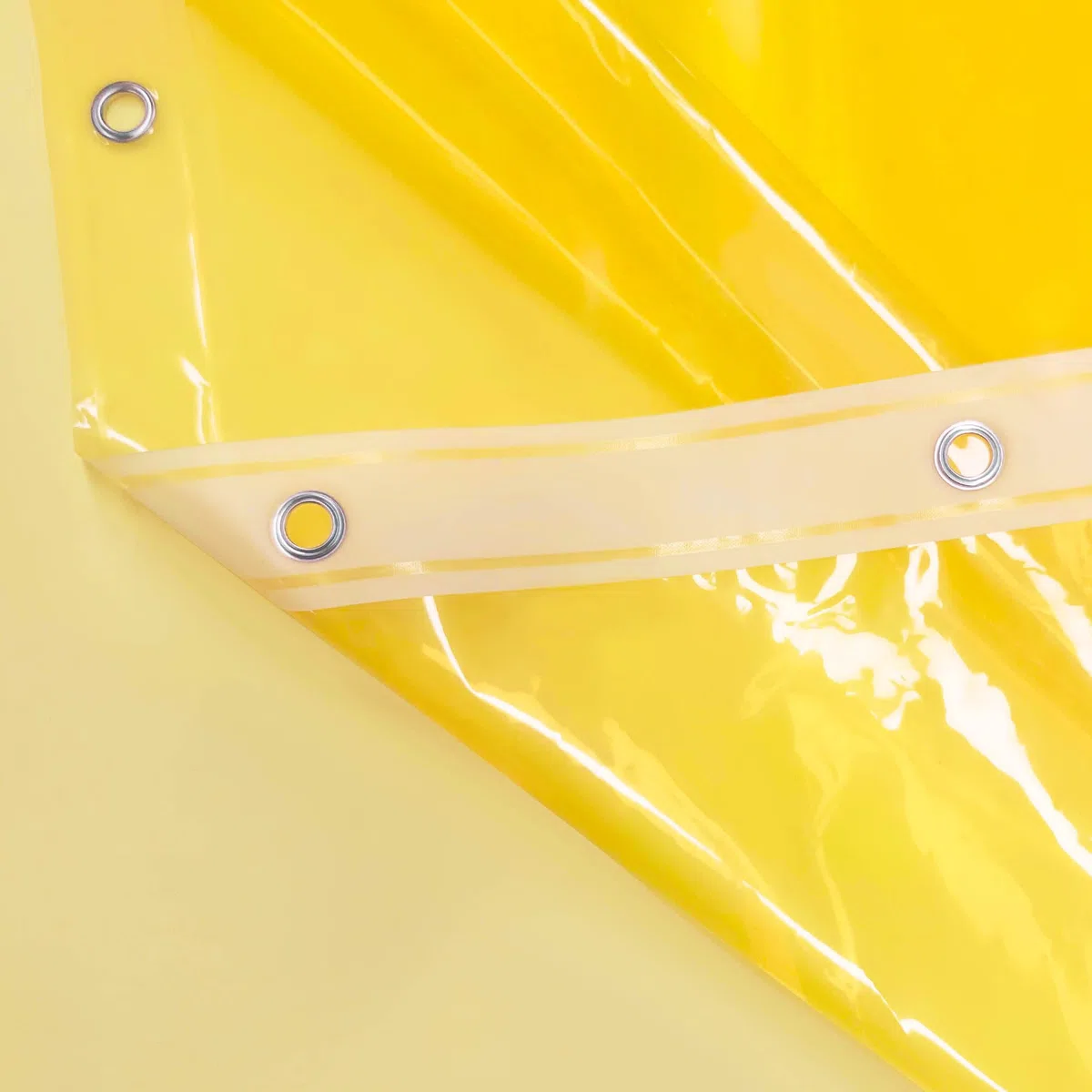 Barossa Design Forro de Cortina de Ducha, Forro de Ducha de PEVA 3 imanes y Ojales de Metal, Cortinas Impermeables Ligeras de tamaño estándar para baño, Amarillo translúcido