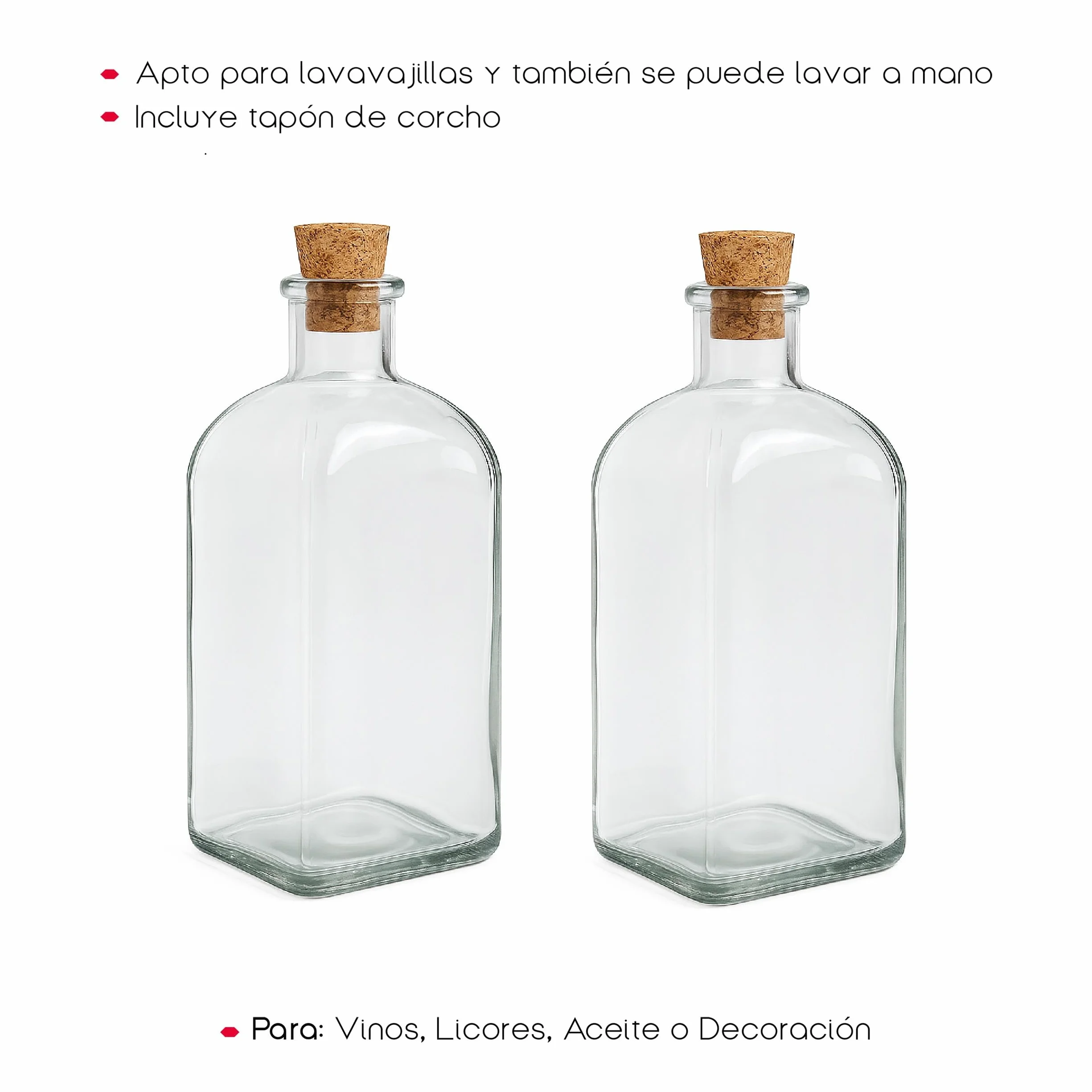 Botella de Cristal Frasca Pack 24 Frascos de Vidrio con Tapon de Corcho Transparente 125 ml
