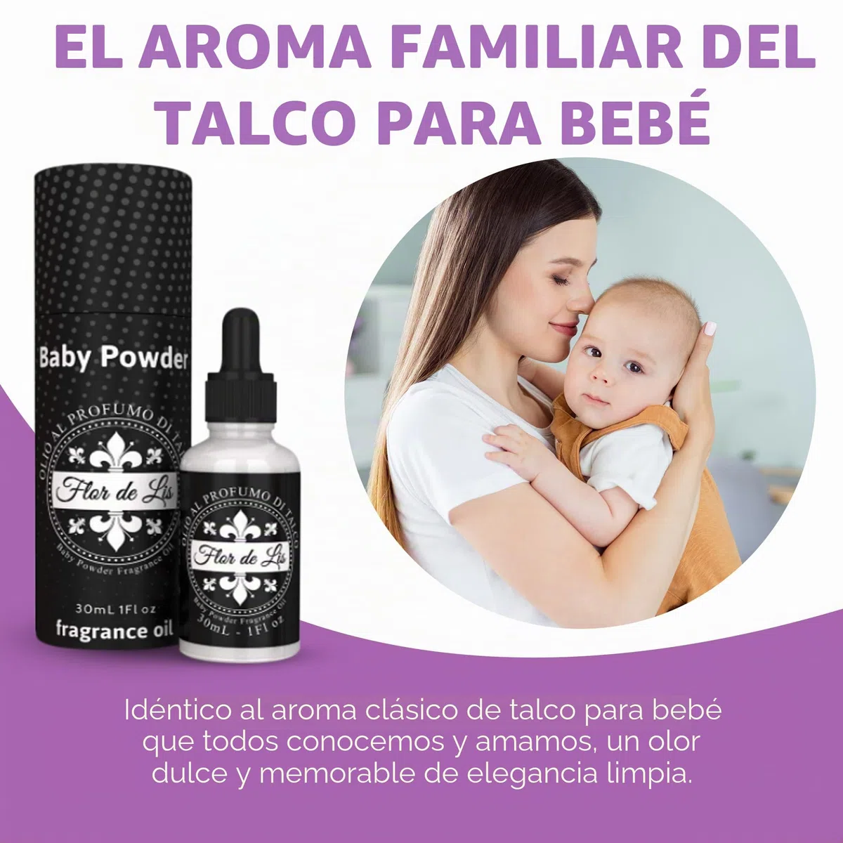 Flor de Lis - Perfume exclusivo para secadora, aceite con fragancia de talco, aroma de esencias para ambientadores de varillas