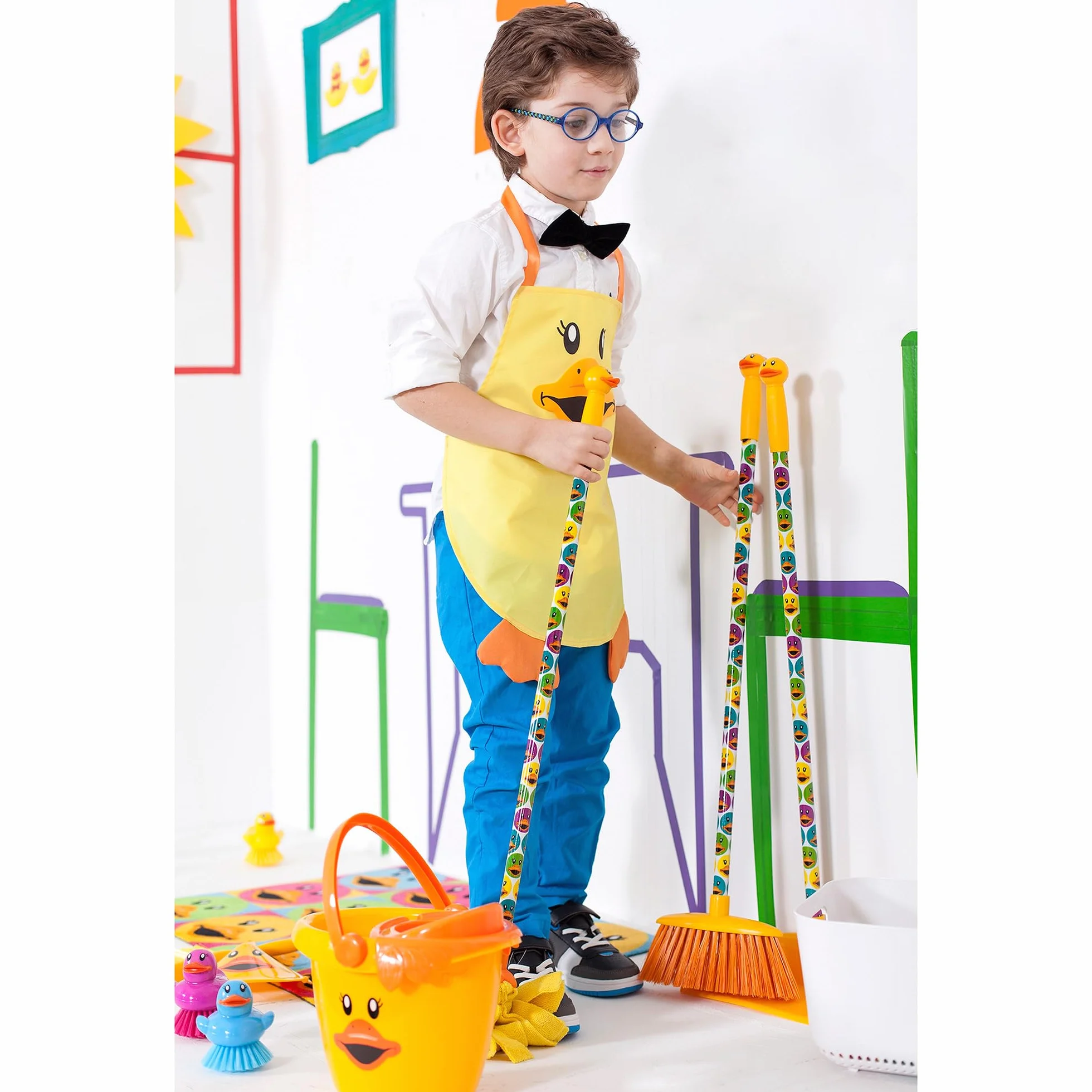 Vigar Set de Barrer con Escoba y Recogedor Infantil Ducks