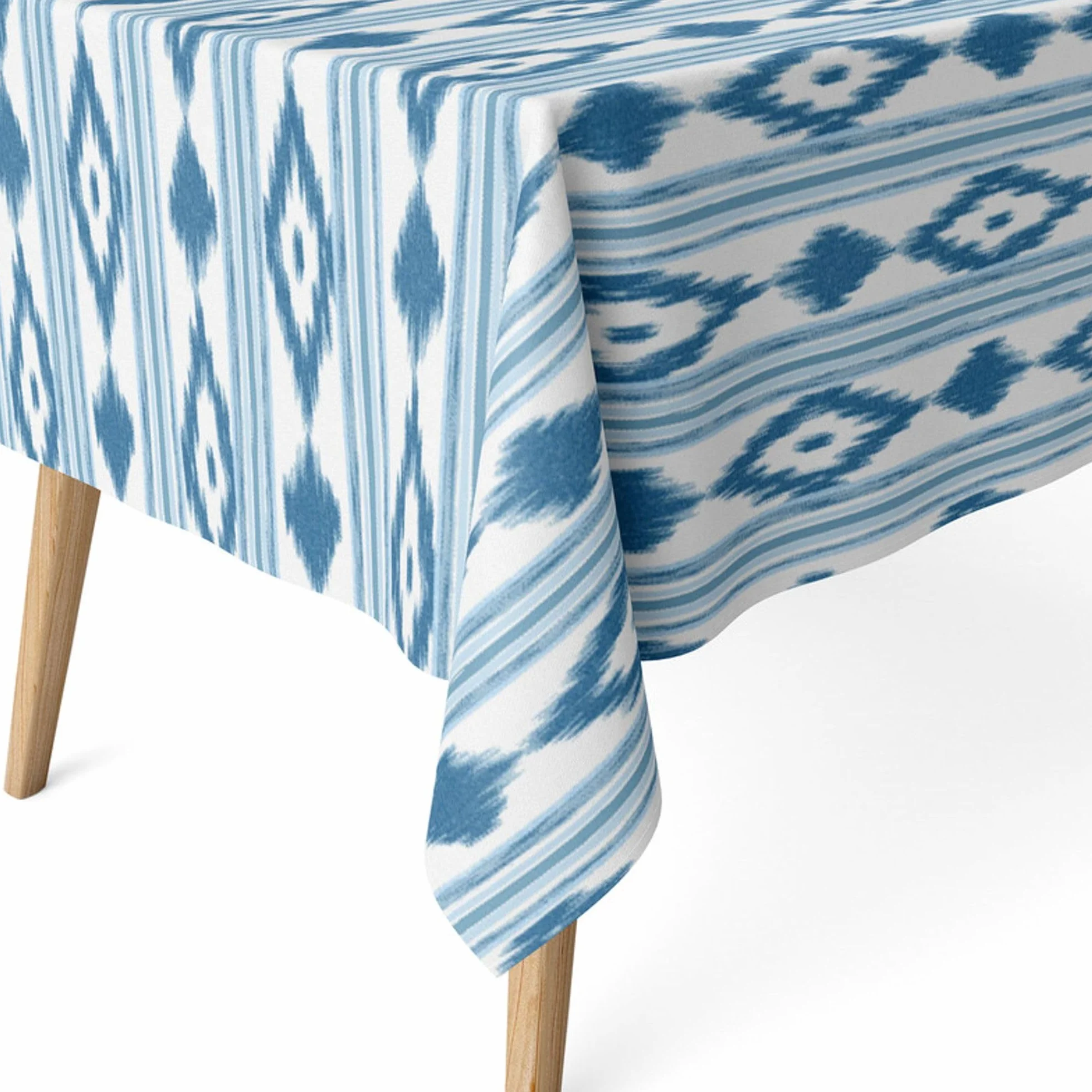 Mantel Antimanchas para Mesa Rectangular 260x140 cm Tacto Extrasuave Impermeable Celeste