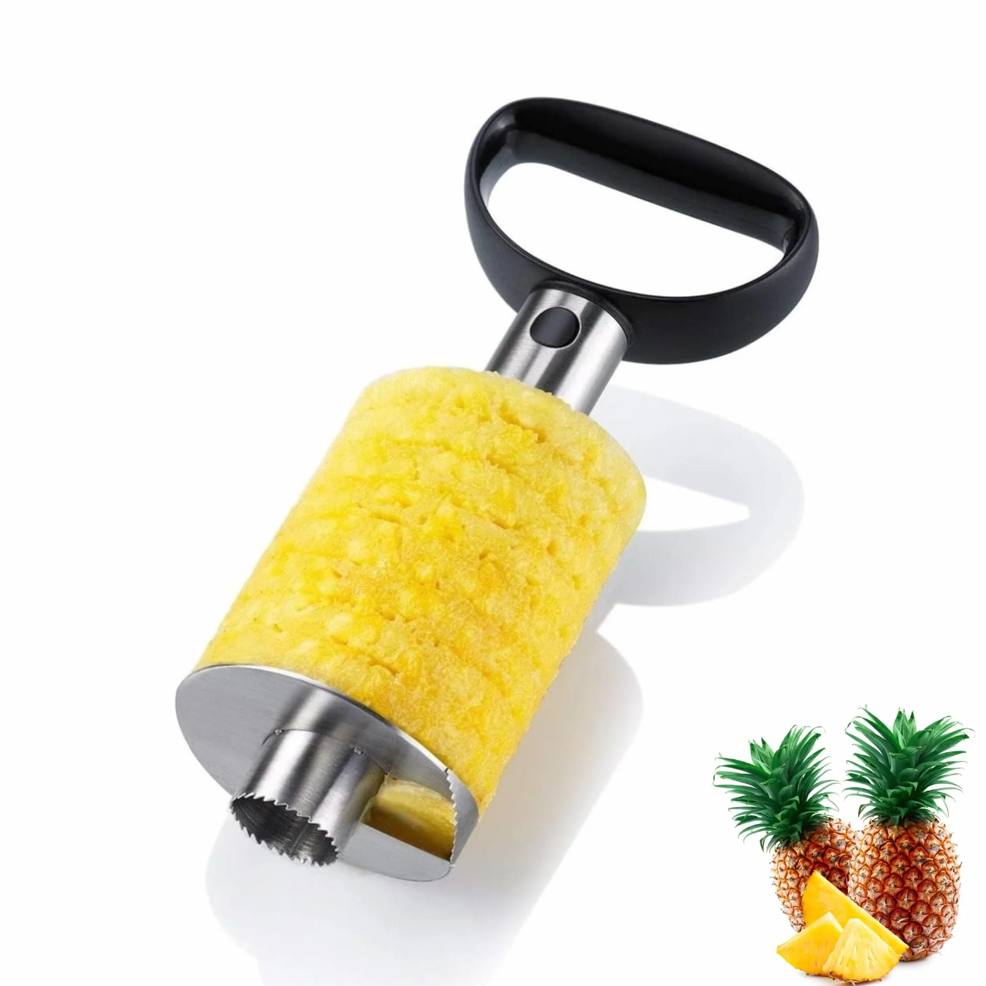 Westmark Cortador de piñas acero inoxidable, ø 8,5 cm, Acero inoxidable/plástico, Plata/negro, 51692260