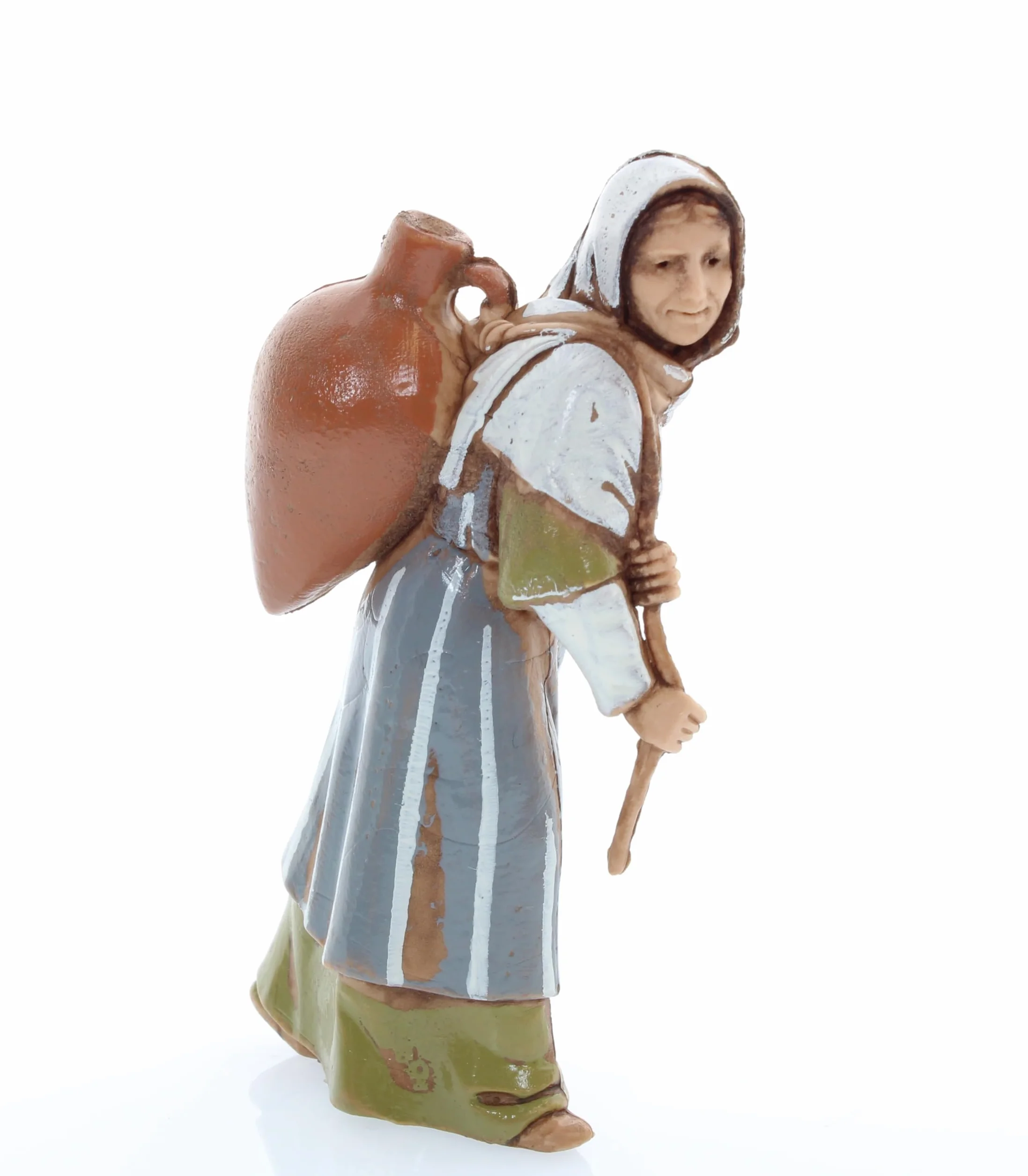 Moranduzzo Set Mujeres en el Pozo y Camelleros para Belén de 10 cm – Standard 10 – Escala 1:20 – Figuras irrompibles, pintadas a Mano, Escultor M. Landi, Made in Italy