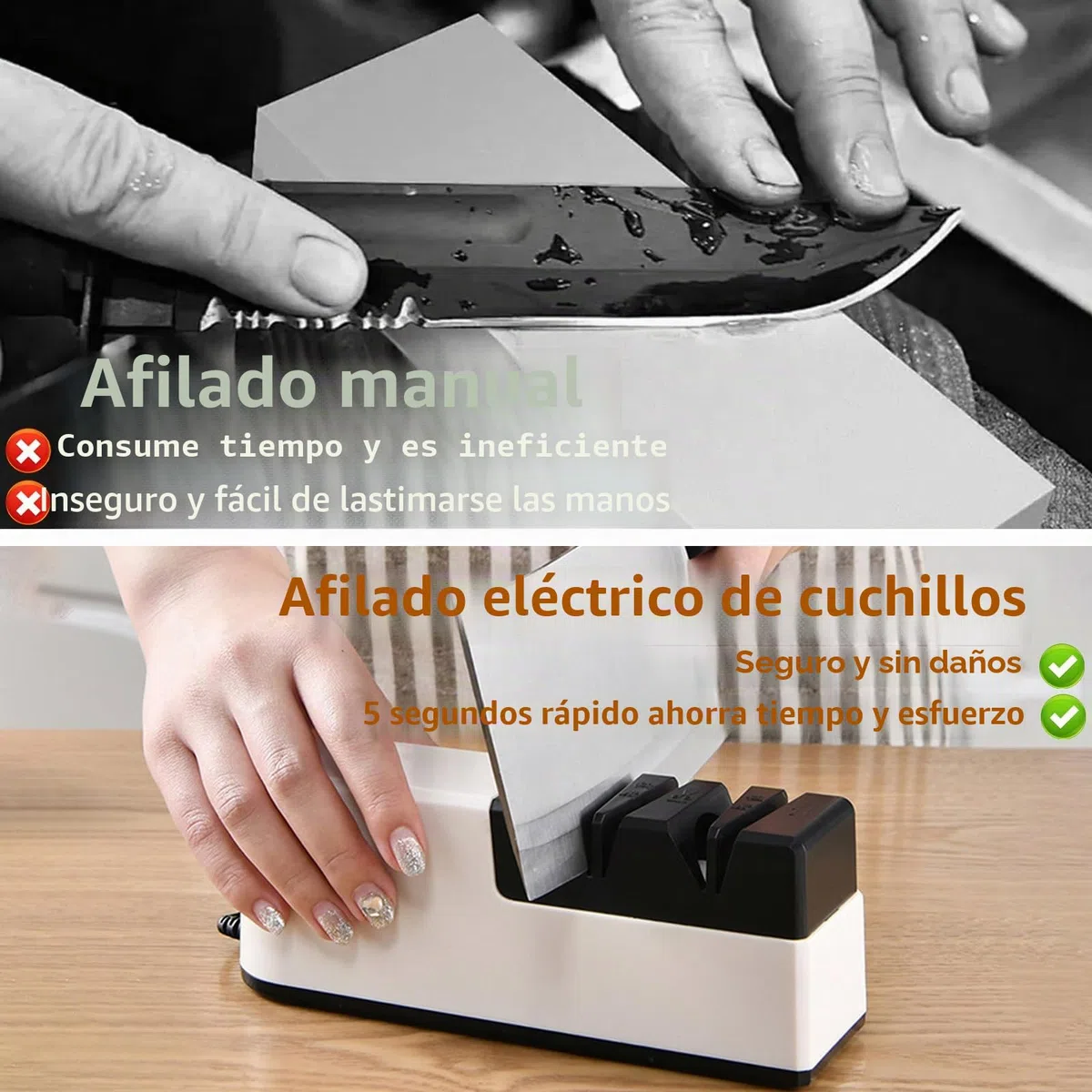 Afilador Cuchillos Electrico, 5 En 1 Afilador de Cuchillos Profesional Electrico, Afilador de Tijeras con Muela, Knife Sharpener para Cuchillos de Cocina Tijeras Cuchillos de Fruta