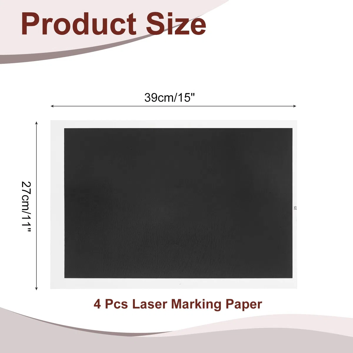 QUARKZMAN 4 Pcs Papel Para Grabado laser, 39 x 27cm Papel Para Marcado laser, Papel laser Gris En Blanco Para Metal, Cerámica, Vidrio, Marcado laser De Fibra