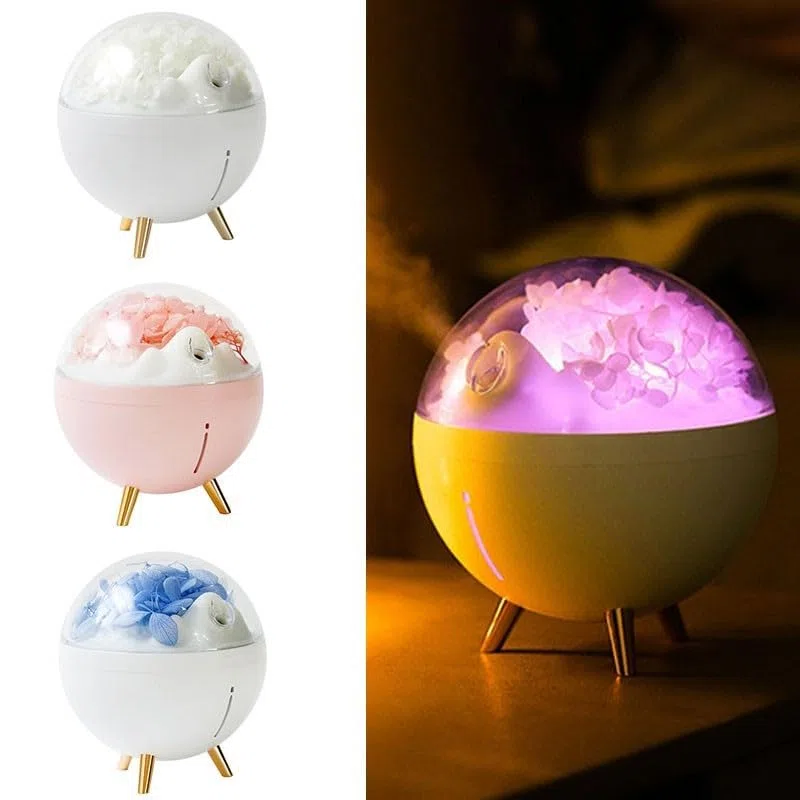 Humidificador Dormitorio LED Lámpara de cabecera Agua Reabastecimiento Oficina Humidificador (rosa)