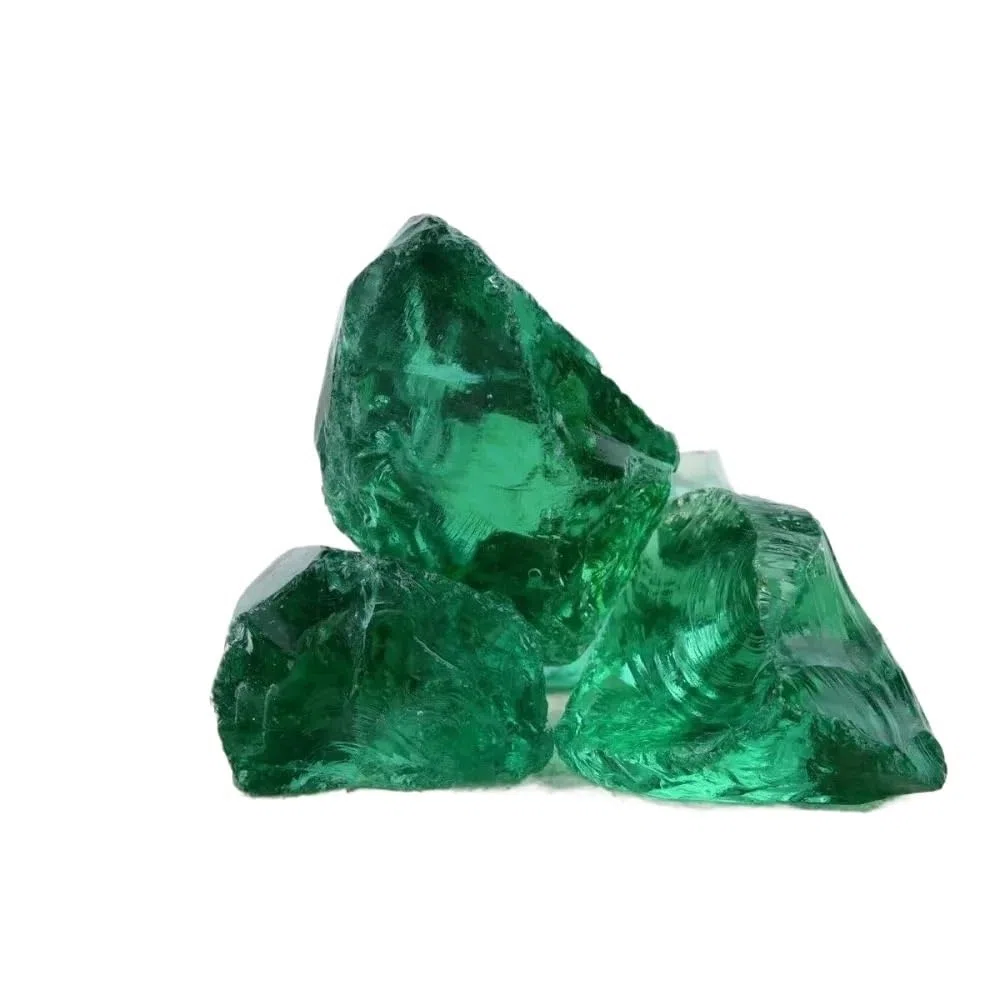 190-200 g 1 Bolsa Piedra Esmeralda Vidrio Cristal Crudo Artesanía Decorativa Grano Grande