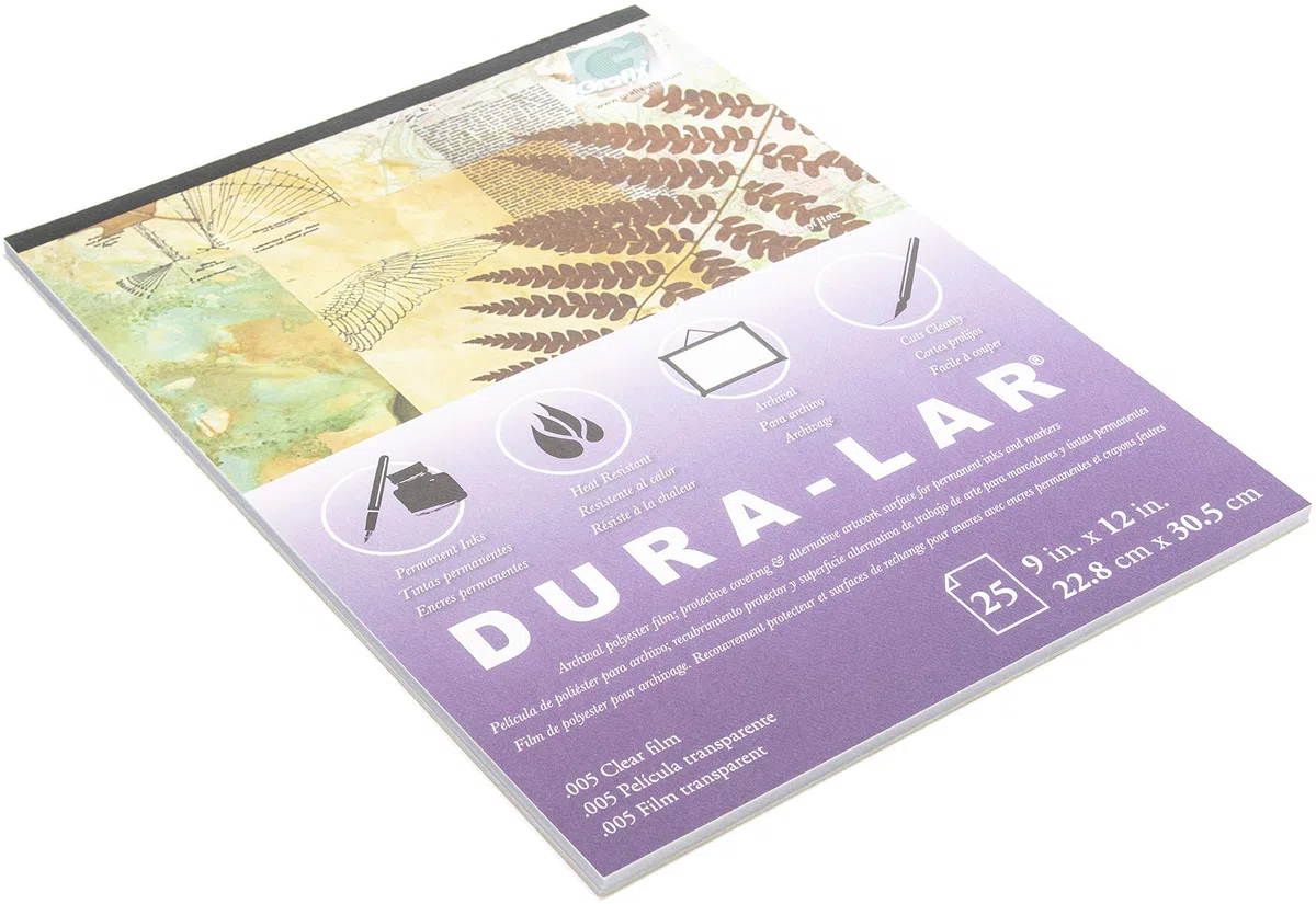 Grafix P05DC0912 - Bloc de 25 Unidades, 22,8 x 30,5 cm, película Ultra Transparente de 0,5 Pulgadas, Alternativa de Acetato, Superficie Brillante para revestimientos, Plantillas, separación de