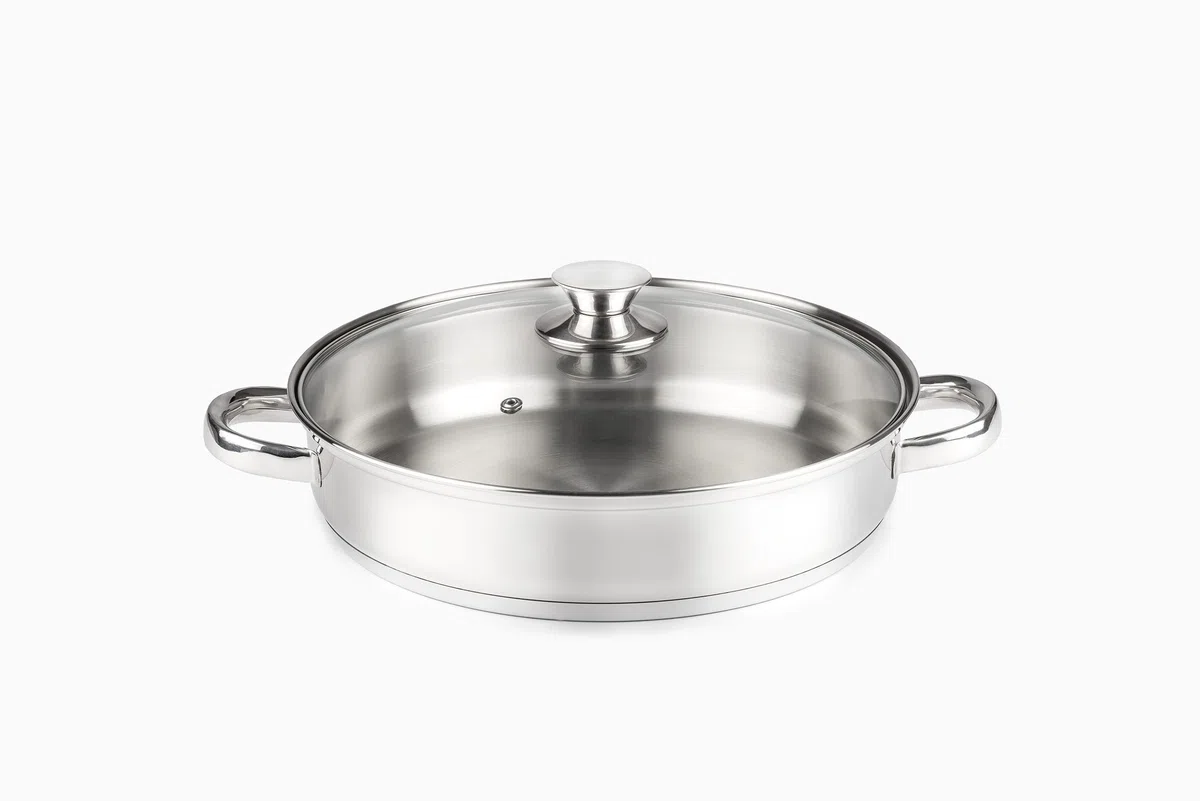 Cacerola baja 26 cm diámetro, acero Inoxidable 18/10
