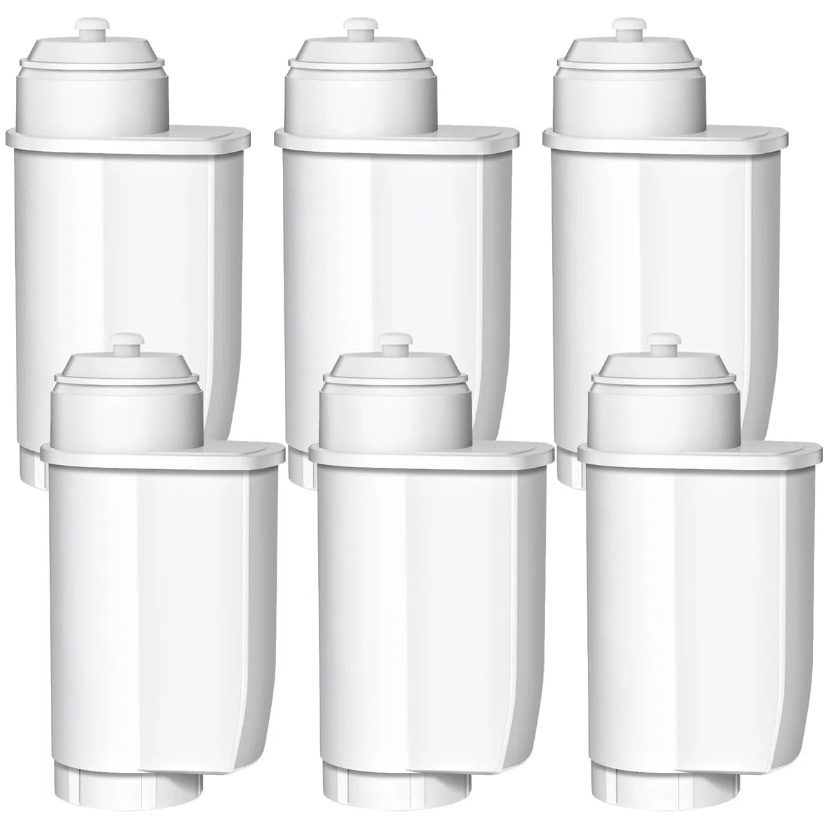 Mutital Filtro de Agua para Siemens® EQ Series, EQ3/EQ6/EQ9, EQ500, S700, 3200 - Compatible con Cafeteras Automáticas Bosch® TCZ7003, TCZ7033 y Brita® Intenza 57549 (6 unidades)