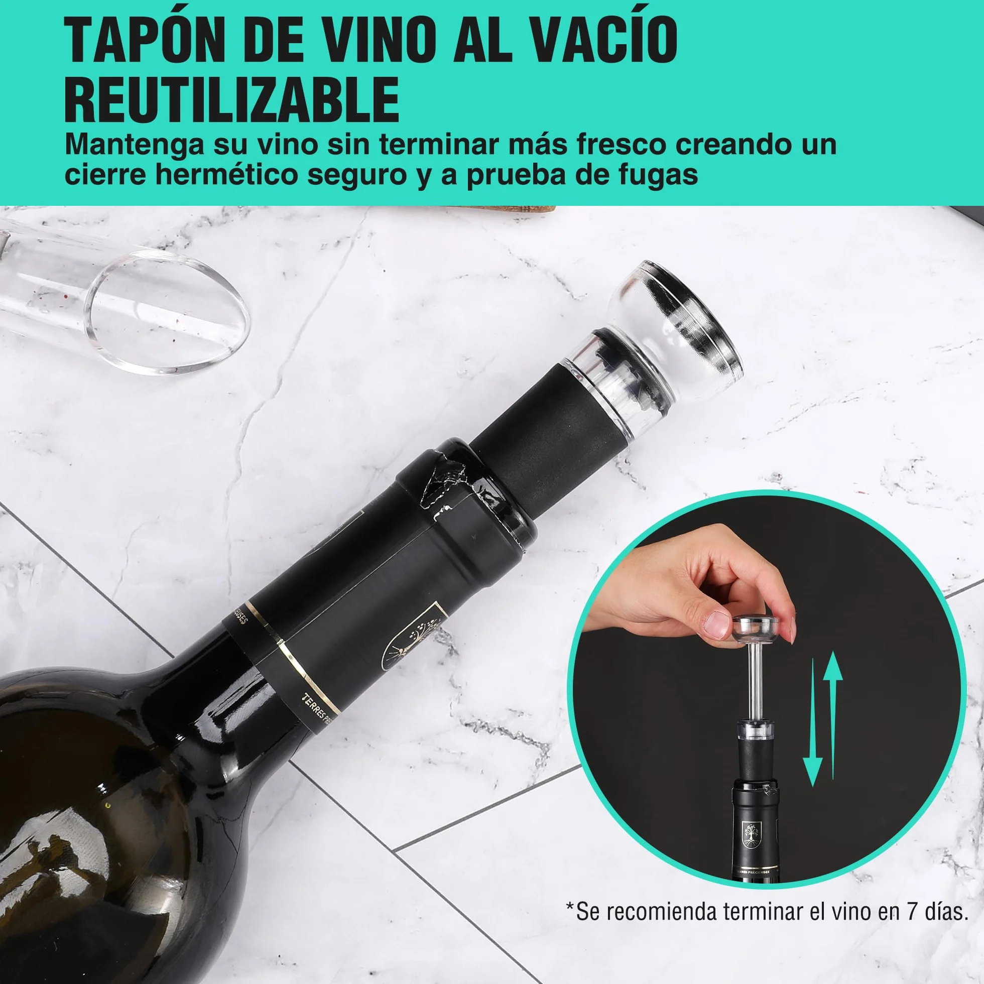 HAUSHOF Sacacorchos Eléctrico Recargable 6 en 1, Abridor de Vino Automático con Cortador de Láminas, Tapón al Vacío, Vertedor, Cable USB-C y Base