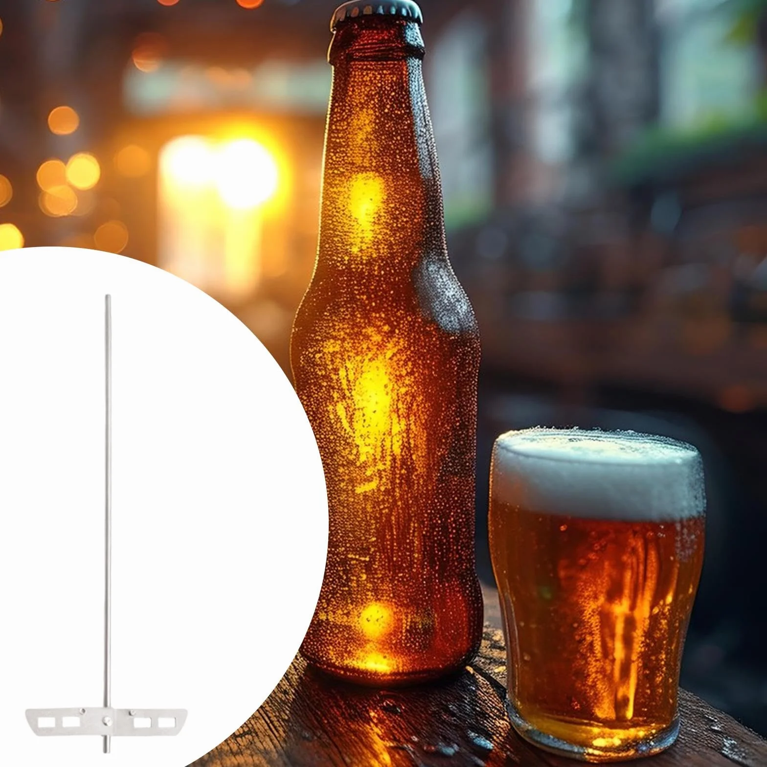 Agitador de Nieve Desaireador de Vino Y Cerveza con Paleta, Varilla Mezcladora de Taladro de Alta Eficiencia