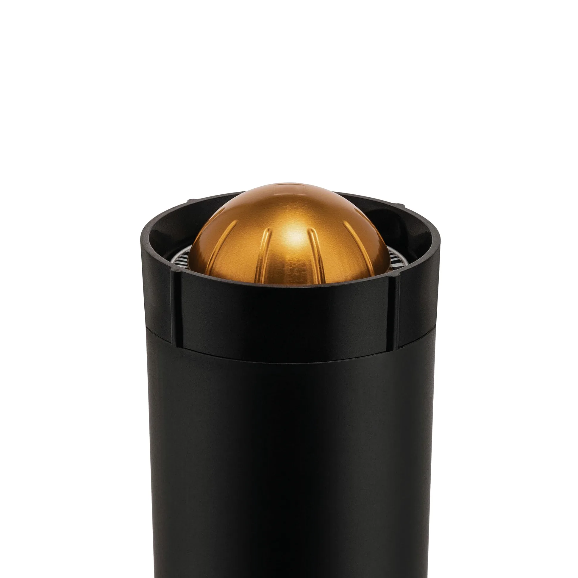 Alessi Plissé MDL20 B - Cápsulas Vacías para Cápsulas Compatibles con Máquinas Nespresso y Vertuo, en Resina Termoplástica, Diámetro 8.3 cm, Negro
