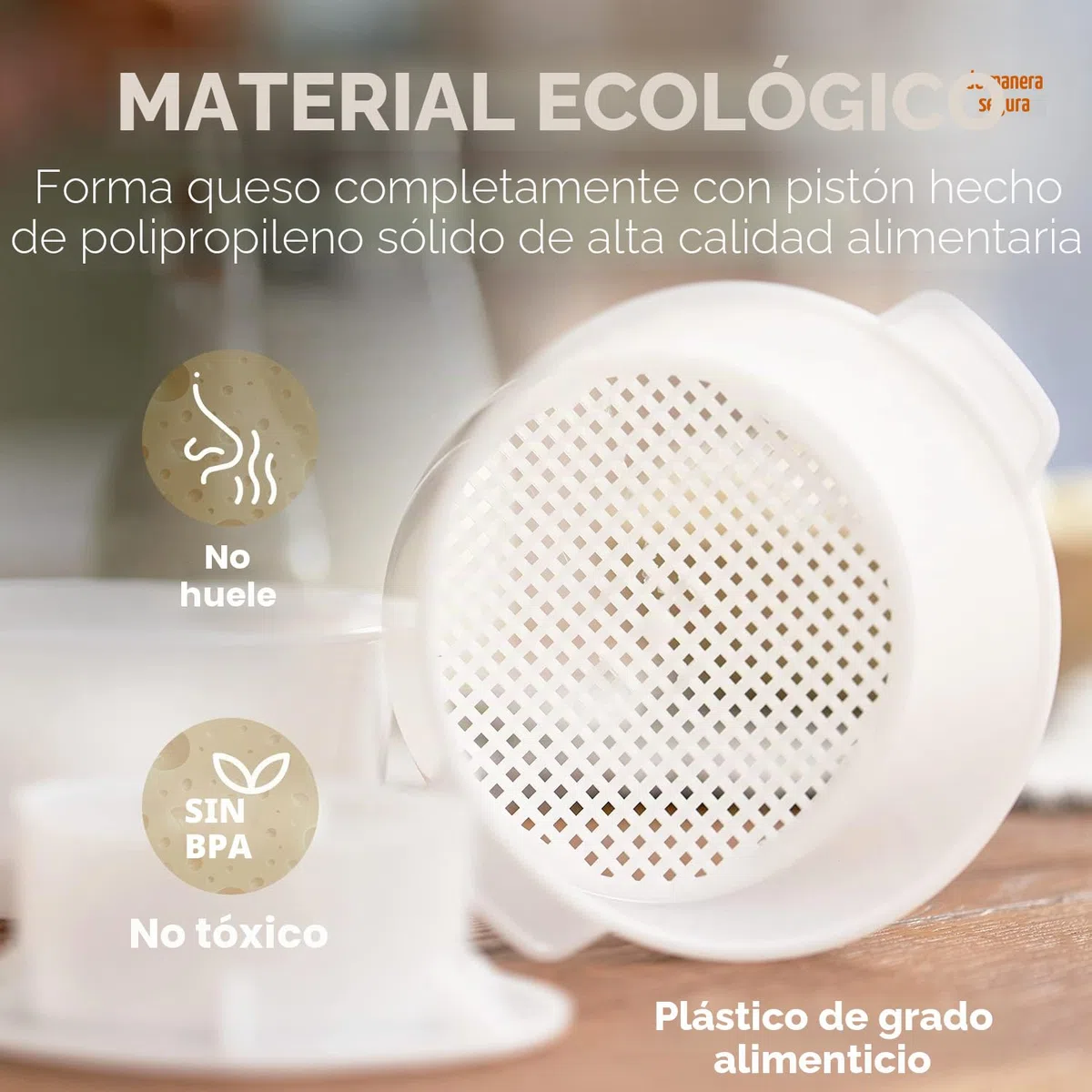 2 moldes para queso con pistón seguidor y gasa – Kit para hacer queso – Suministros para hacer queso – Molde para hacer queso – Cesta para hacer queso – Paño de algodón para colar – Molde para queso