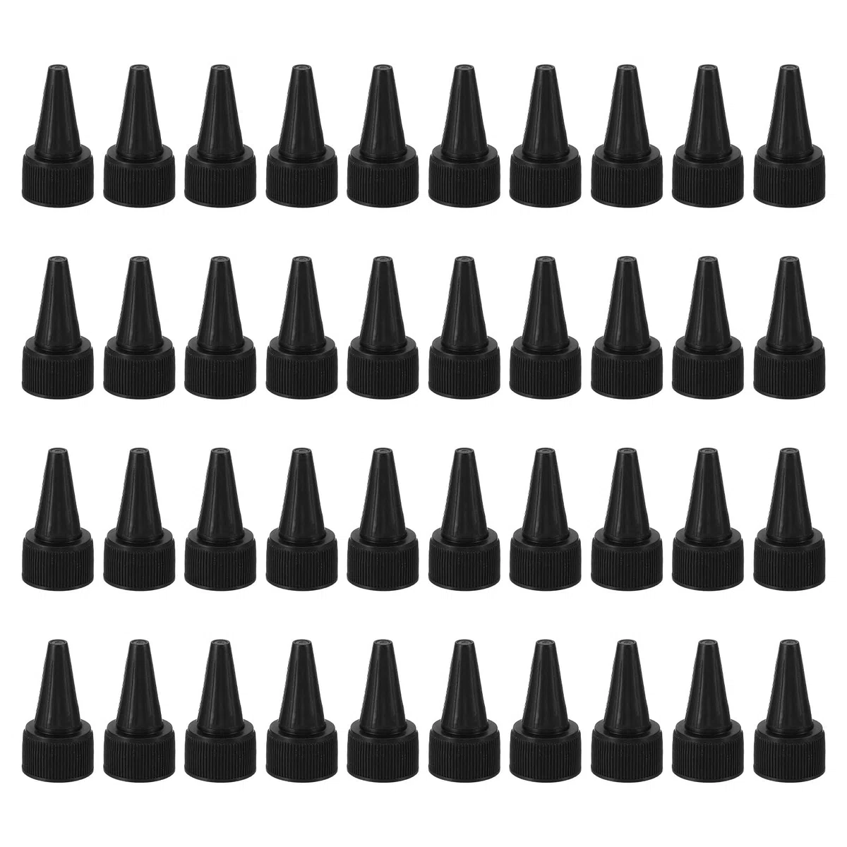PATIKIL Girar Botella Tapas, 40 Uds 20/410 Estrujar Botella Tapa Reemplazo Tapas para Clavijaamento Dispensador Botellas Dispensador Tapas Pintura Botellas, Negro