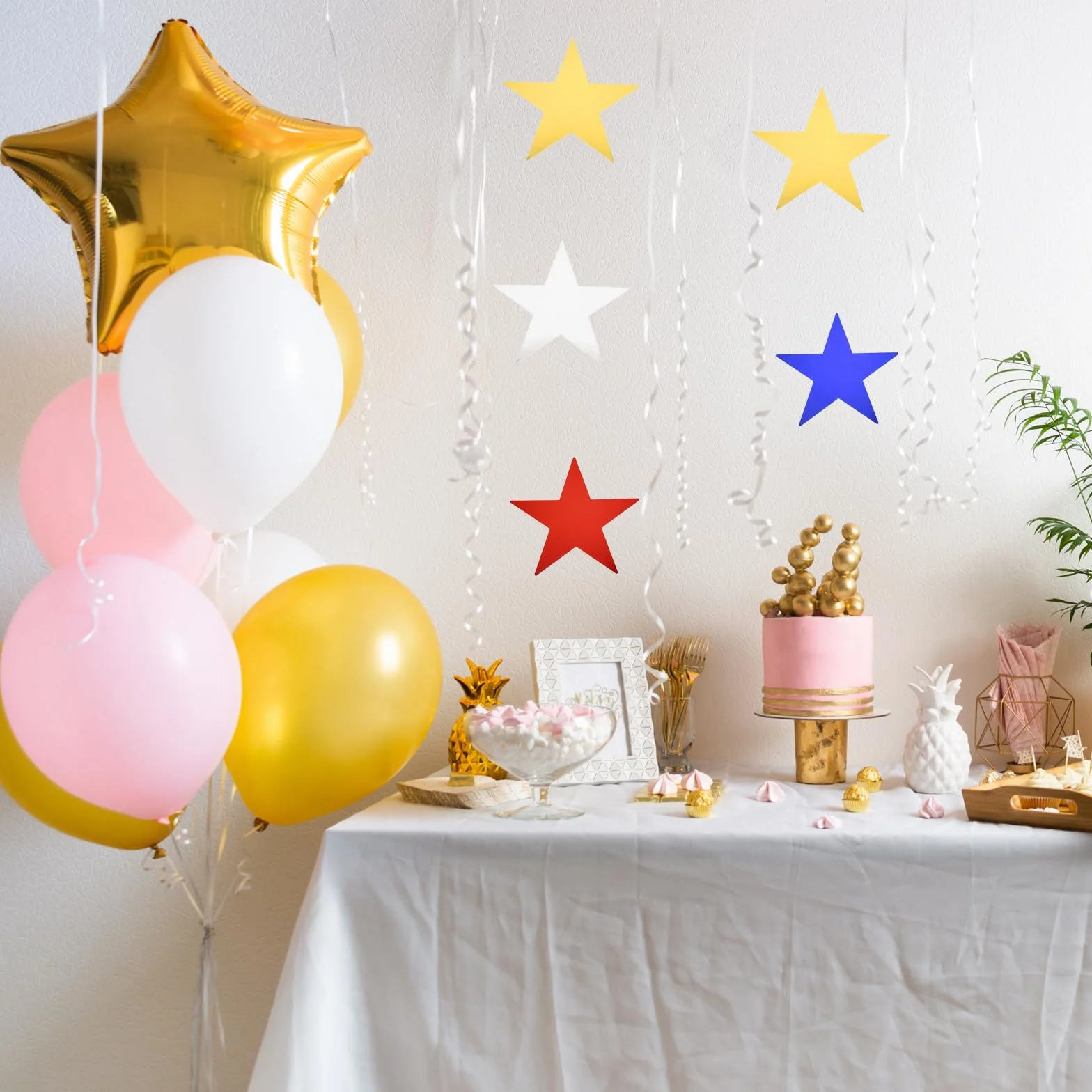QUARKZMAN 36 Piezas Estrellas Doradas Decoración Papel 11 Pulgadas