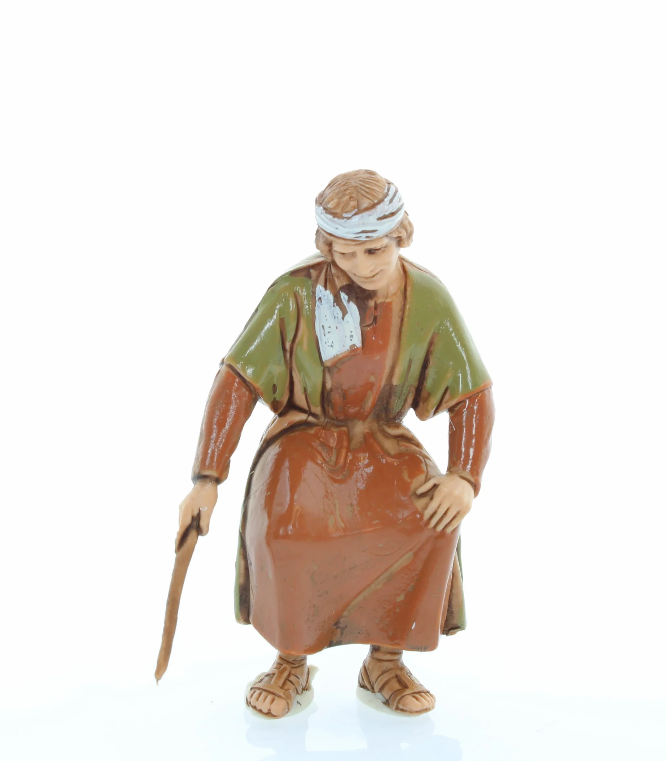 Moranduzzo Set Mujeres en el Pozo y Camelleros para Belén de 10 cm – Standard 10 – Escala 1:20 – Figuras irrompibles, pintadas a Mano, Escultor M. Landi, Made in Italy