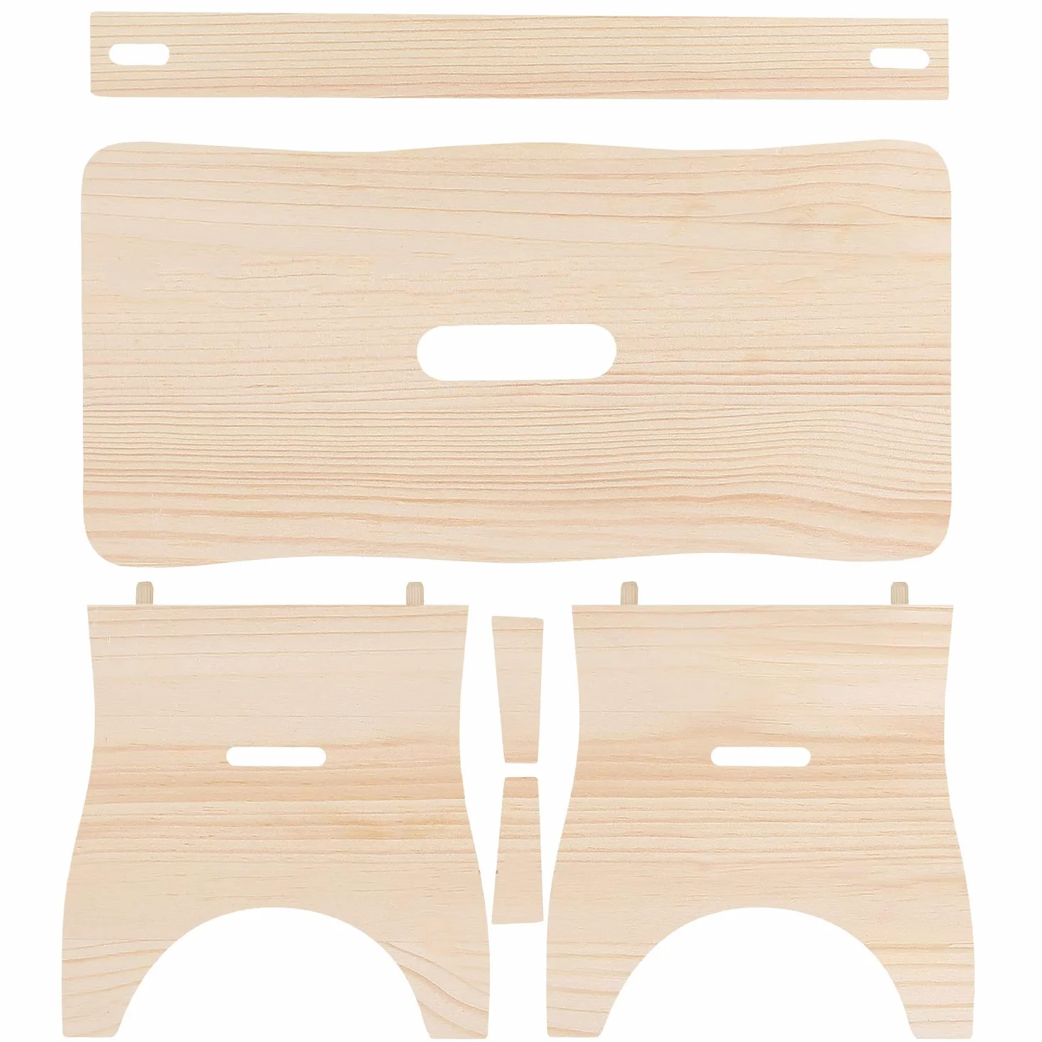 Taburete Madera Bajo Banco 39x18x21 cm Pequeña Silla Reposapiés Banqueta Asiento Escalera Cocina Baño