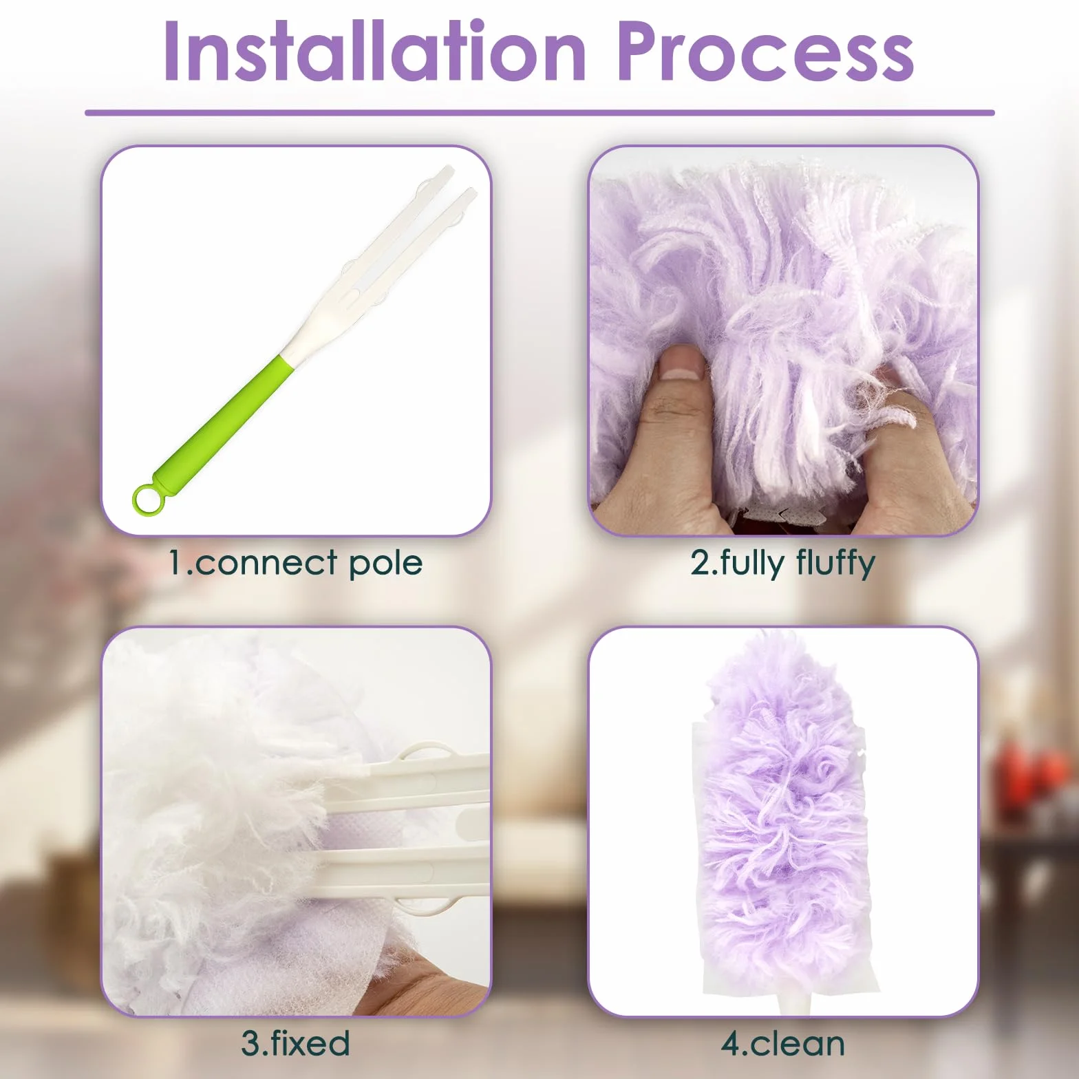 Swiffer Recambios de Plumero Atrapapolvo 360° Multisuperficie Suave, 50 Piezas con Mango Adicional