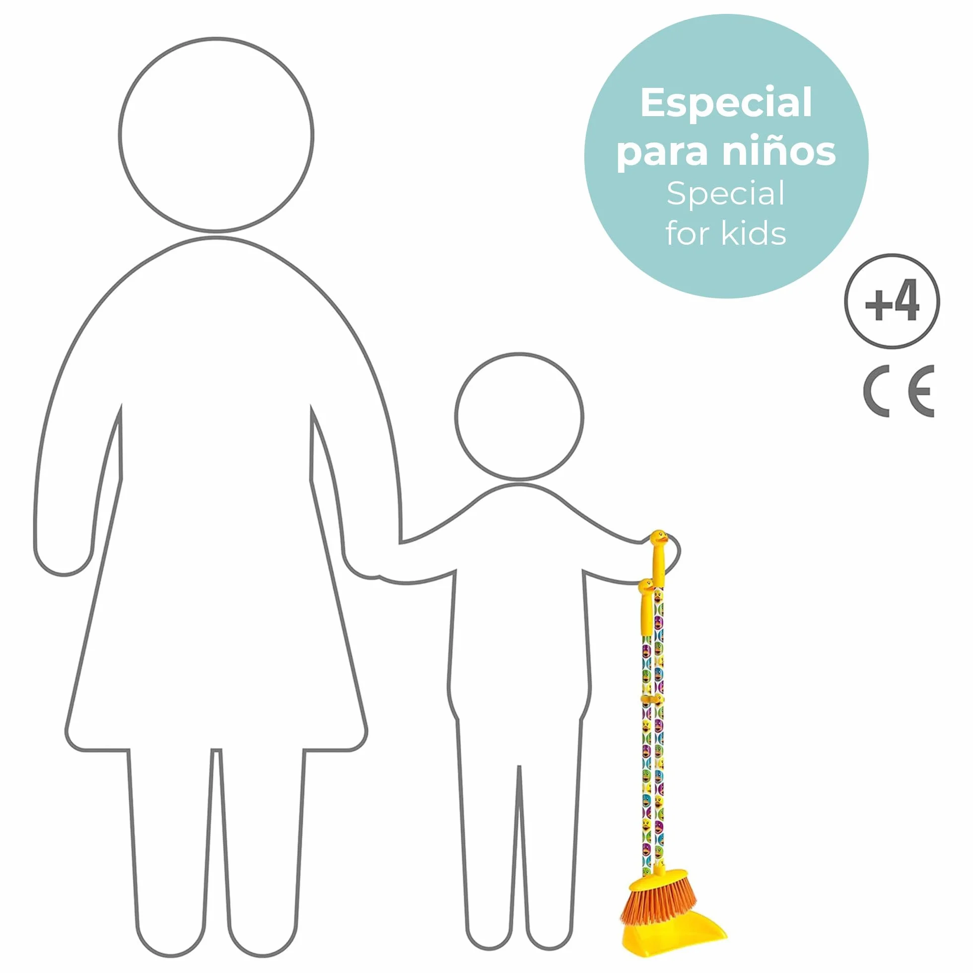Vigar Set de Barrer con Escoba y Recogedor Infantil Ducks