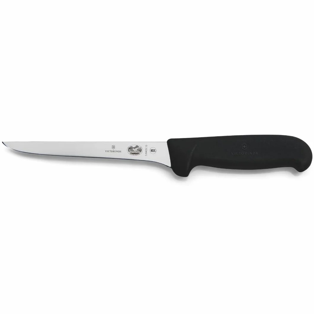 Victorinox Fibrox Cuchillo deshuesador 15 cm acero inoxidable hoja recta rígido negro