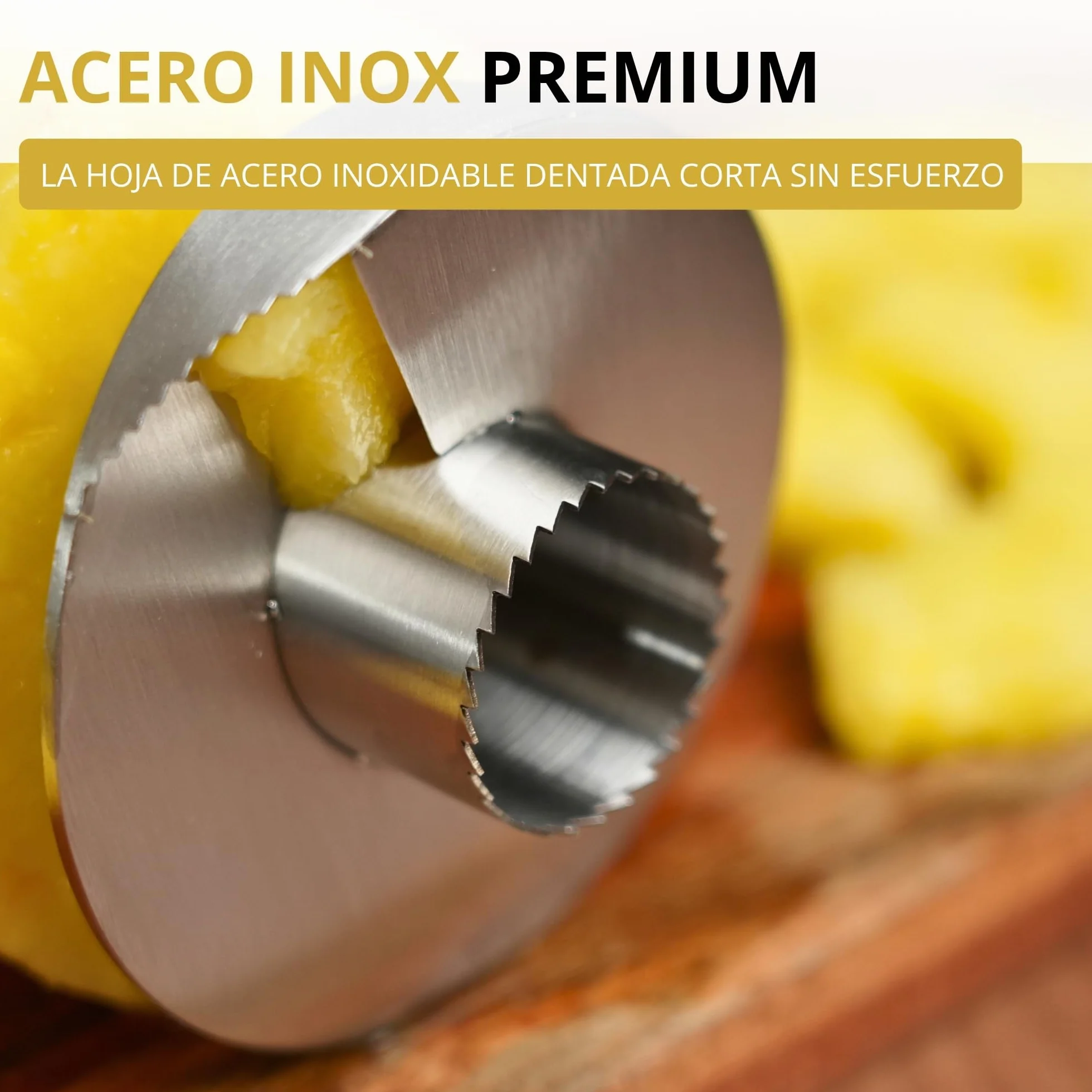 Westmark Cortador de piñas acero inoxidable, ø 8,5 cm, Acero inoxidable/plástico, Plata/negro, 51692260