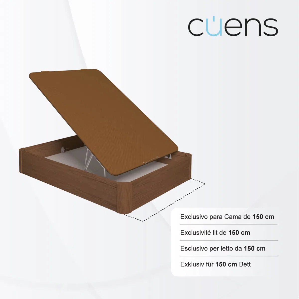 Juego de 2 amortiguadores o resortes de Gas para canapé de 800N Esfera-Clip - Ideal para canapé de 90 cm - Cuens