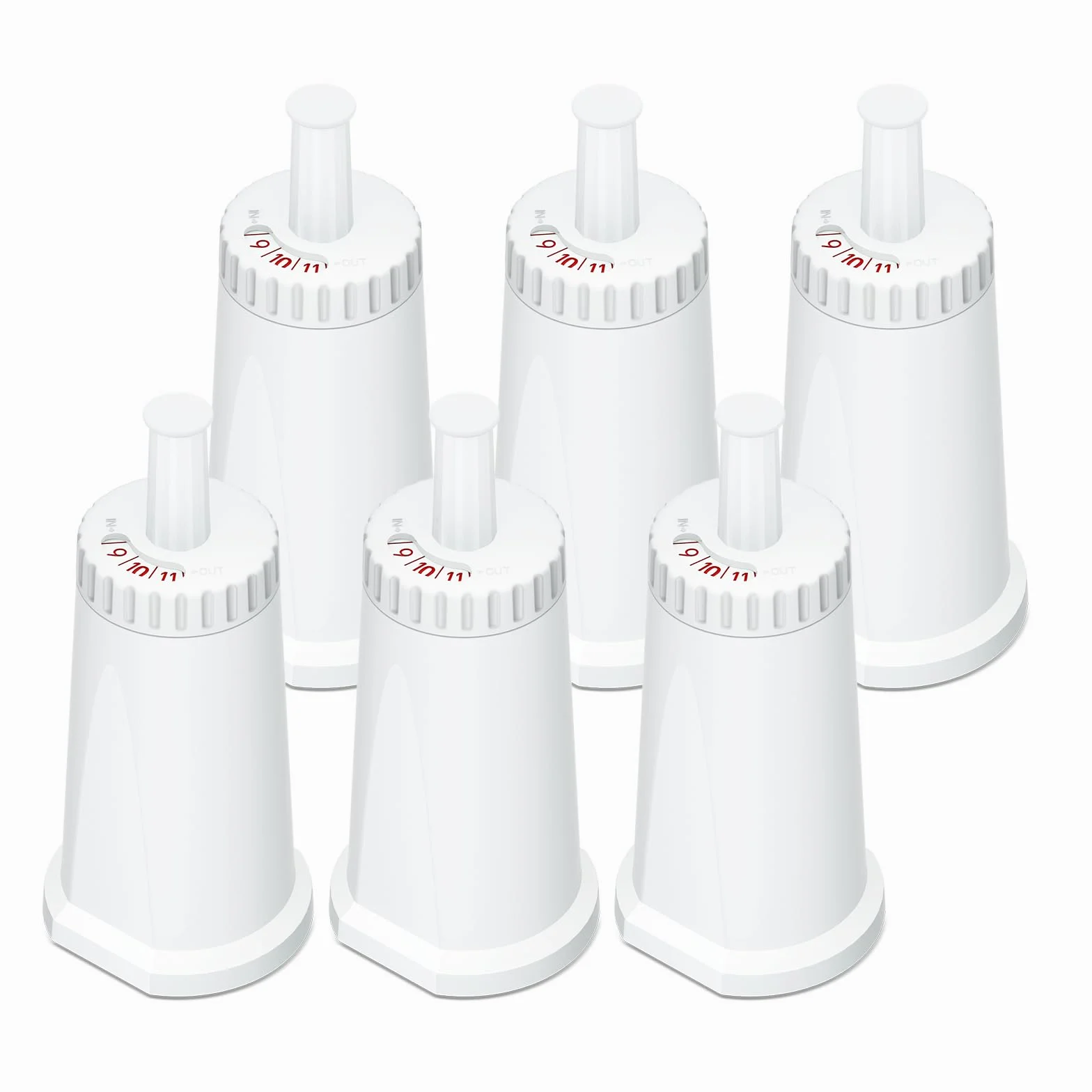 Mutital filtros de repuesto para máquinas de café Sage totalmente automáticas, 6 piezas de repuesto para filtro de agua Sage Barista Express Pro, filtro de agua para SES810/SES880/SES920 (6 Unidades)