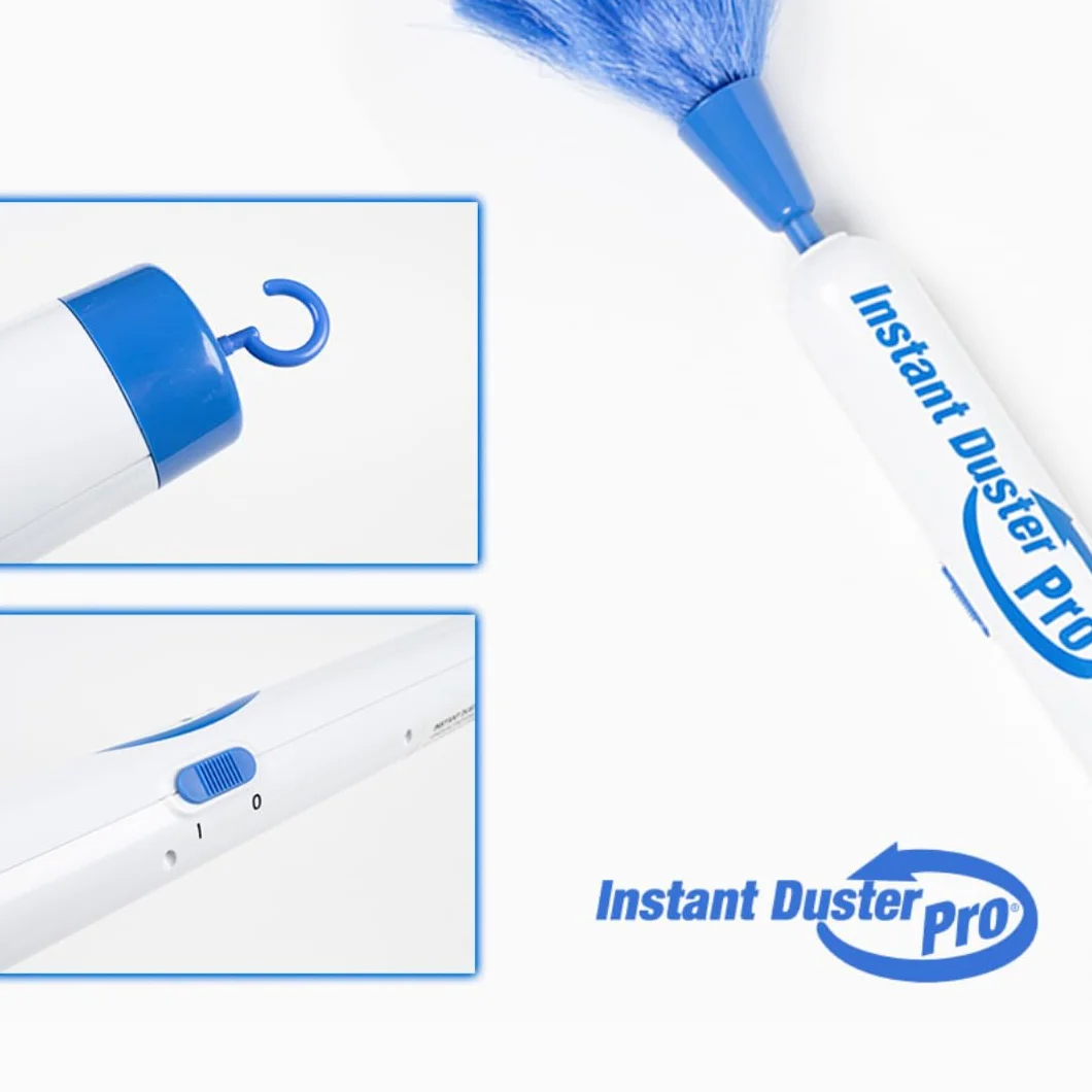 Instant Duster Pro Plumero eléctrico inalámbrico Original, Sistema Antiestático, Fibras electromagnéticas