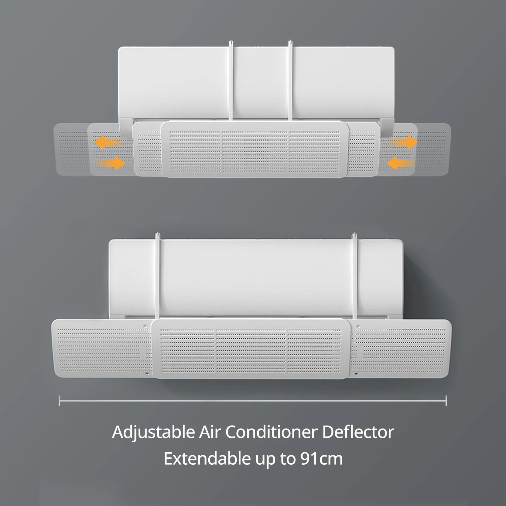Deflector de viento universal para aire acondicionado para el hogar y la oficina Deflector de aire acondicionado de plástico ajustable para aire acondicionado montado en la pared
