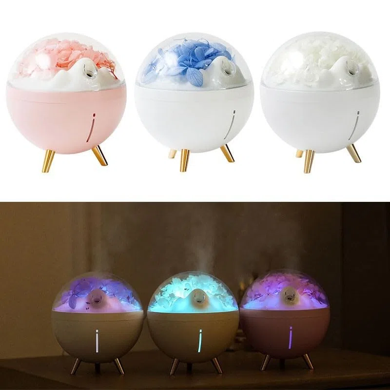 Humidificador Dormitorio LED Lámpara de cabecera Agua Reabastecimiento Oficina Humidificador (rosa)