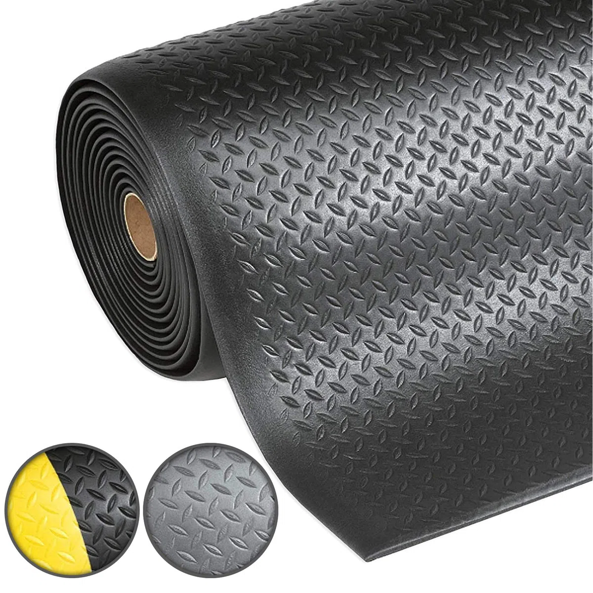 Dyna-Protect Diamond - Esterilla antifatiga para trabajar (90 x 100 cm, color negro)