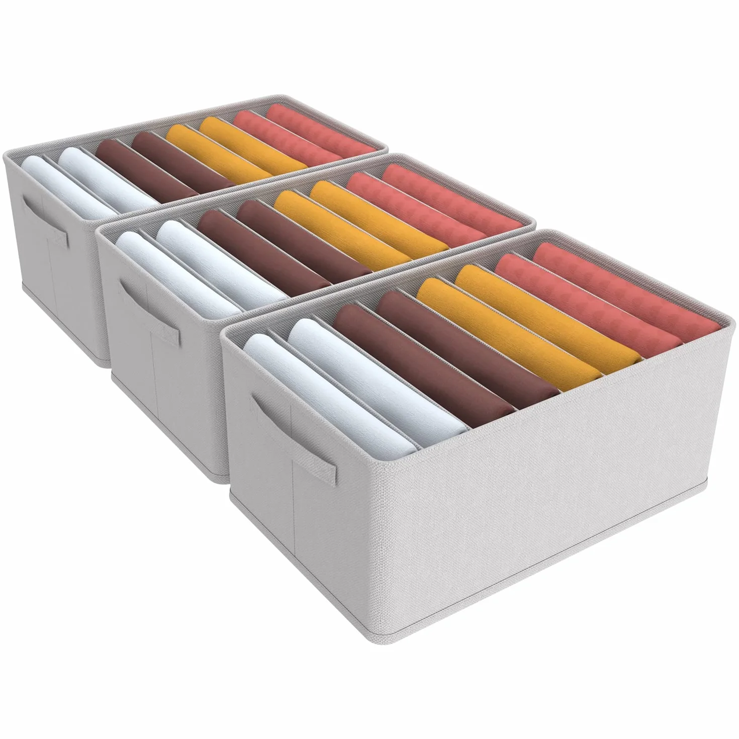 Organizador Armario 3 Piezas 8 Compartimentos 38x28x20cm Plegable Cajas