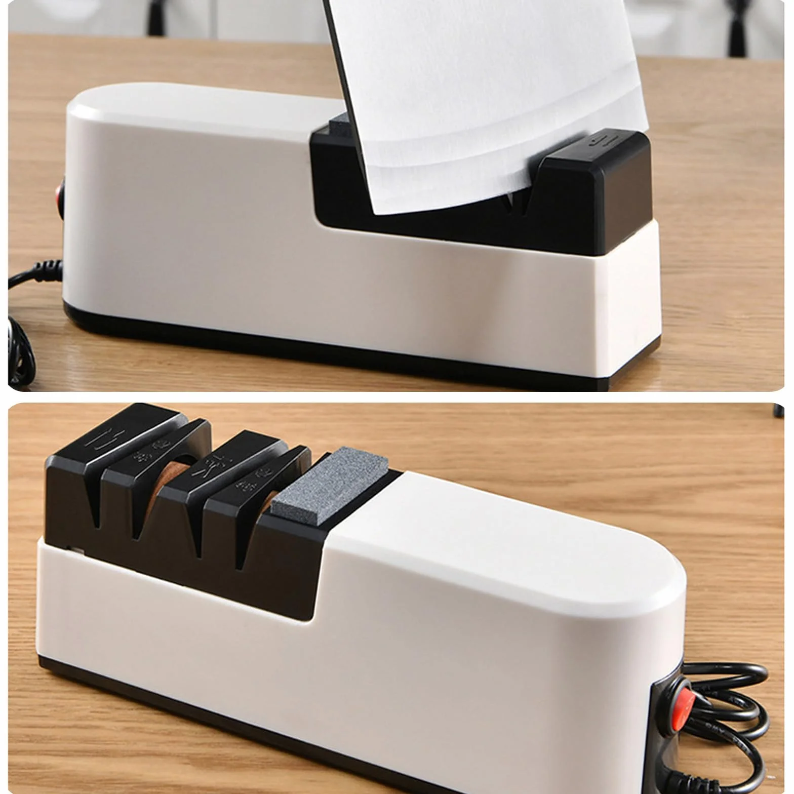 Afilador de Cuchillo Eléctrico,Afilador Eléctrico,Afiladors de Cuchillos Eléctricos 5 in 1,Sistema de Afilado 5 en 1 con Espalda Recta,para Afilado Grueso,Reparación y Afilados de Cuchillos