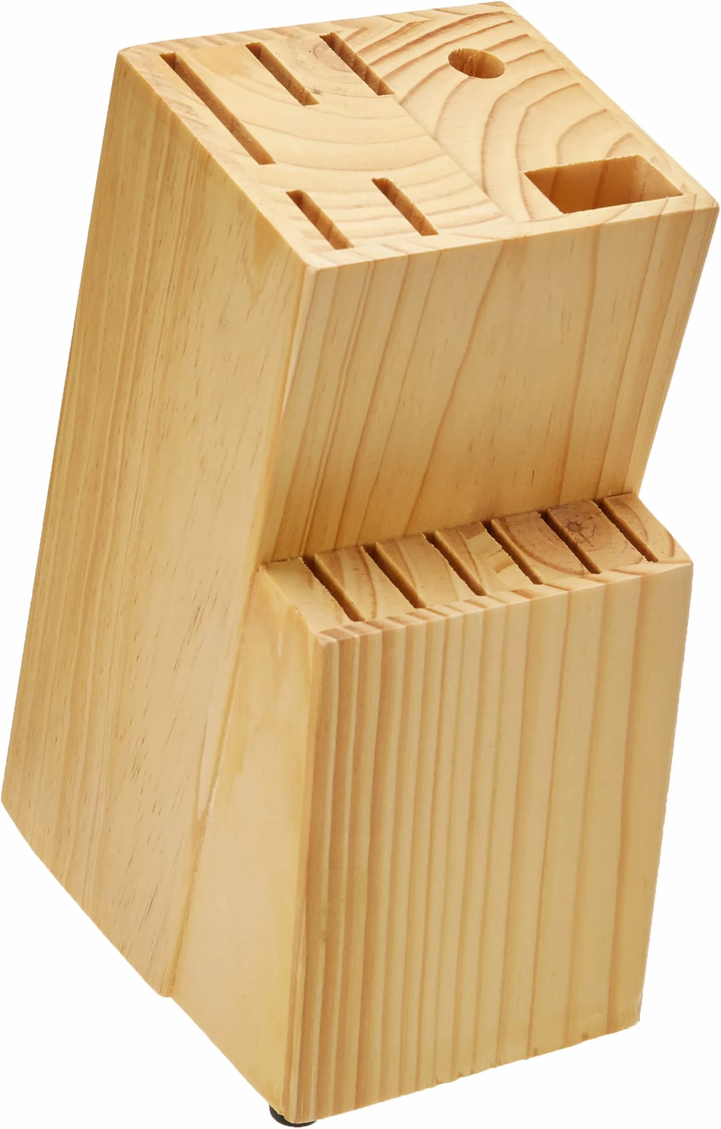 Amazon Basics Juego de Cuchillos de Cocina y Soporte (14 Piezas), Negro