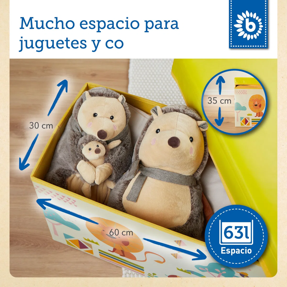Bieco | almacenaje juguetes | baúl organizador infantil | caja guardar juguetes