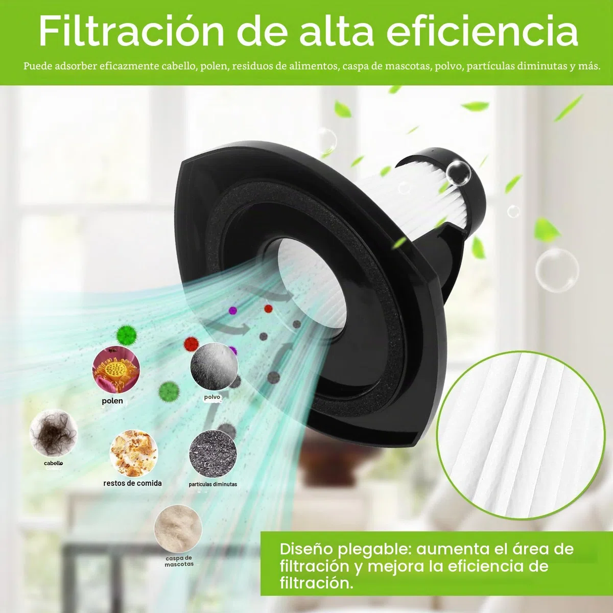 2 Filtros Compatibles para Cecotec Aspiradora Escoba Conga Popstar 1500 Animal Duo Filtros para Cecotec Conga Popstar 1000 Duo y 1 Cepillo de Llimpieza