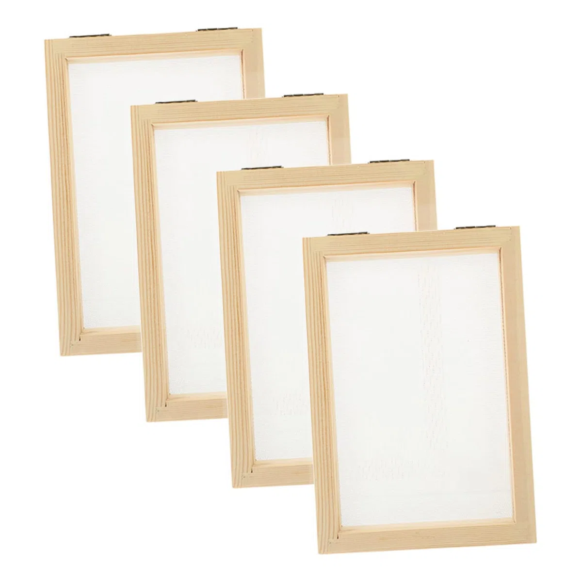 SHINEOFI 4piezas Paquete De Material Para Marcos De Fotos De Madera Marco De Madera Para Hacer Papel Kit Para Hacer Papel Herramienta De Manualidades Pantalla De Para Manualidades Casa Escu