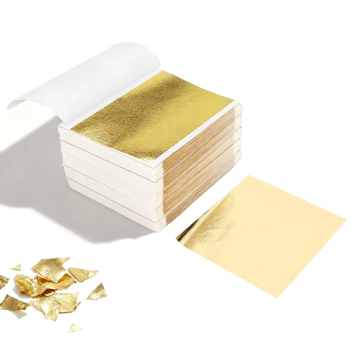 500 Hojas de Pan de Oro, Pan de Oro de Imitación para Artes Doradas, Manualidades, Pintura con Hojas de Papel de Oro, Fabricación de Joyas de Resina, Decoración del Hogar