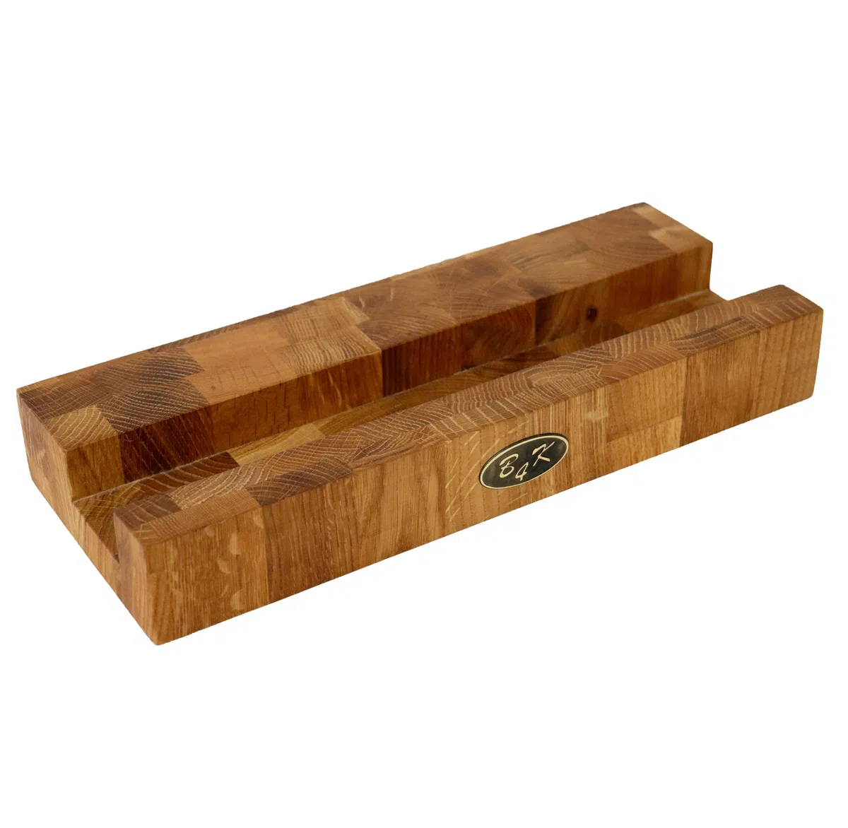 B4K Soporte para tabla de cortar de roble – Soporte estable para tablas de madera y bloque de cortar (4 cm de grosor) | Antideslizante y duradero | Diseñado para tablas de 4 cm de grosor